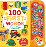 Resigilat - Carte pentru copii, NPP, 100 First Words - Children's 50 Button Sound Book, 0+ ani
