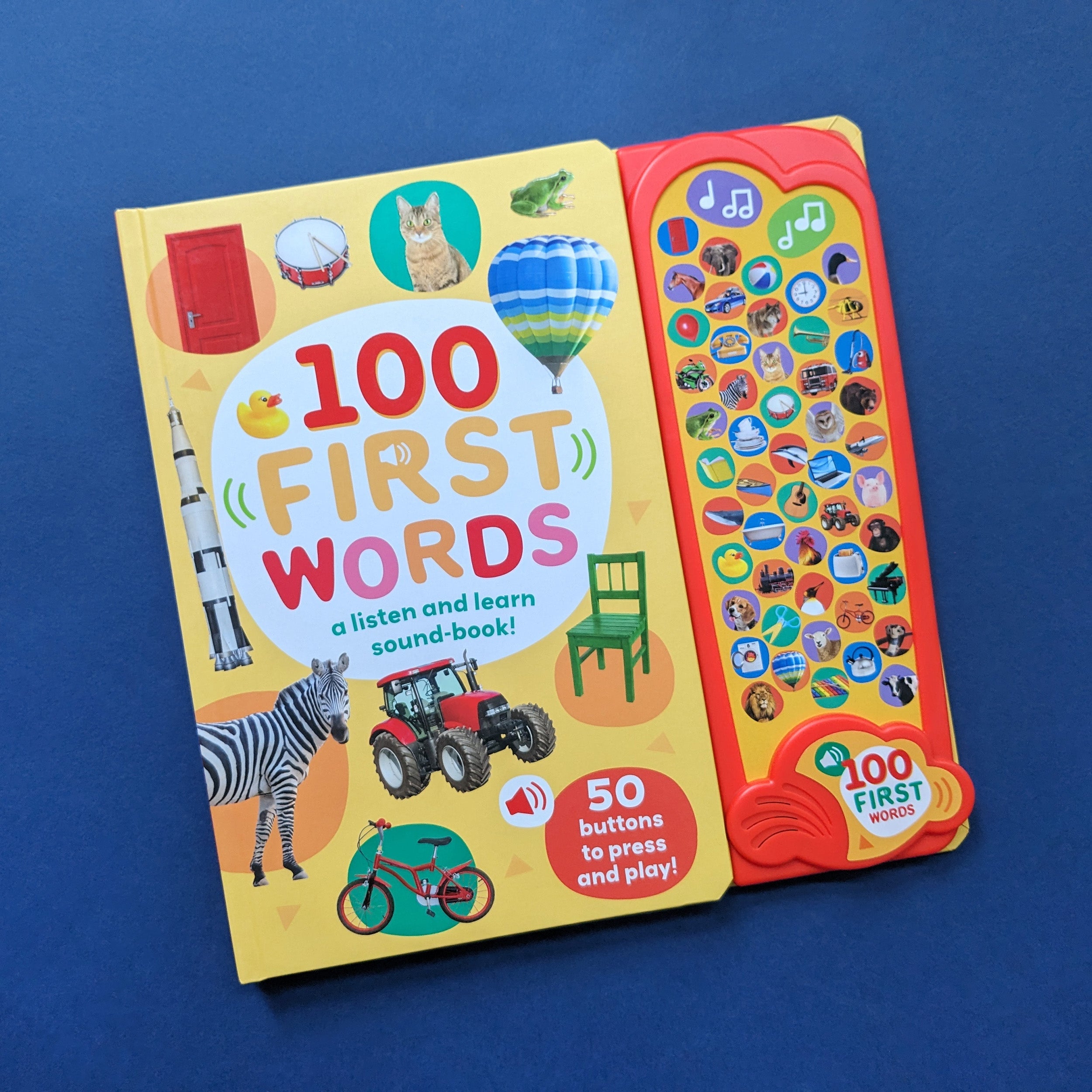Resigilat - Carte pentru copii, NPP, 100 First Words - Children's 50 Button Sound Book, 0+ ani
