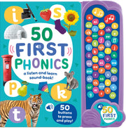 Carte pentru copii, NPP, 50 First Phonics - Children's 50 Button Sound Book, 3+ ani