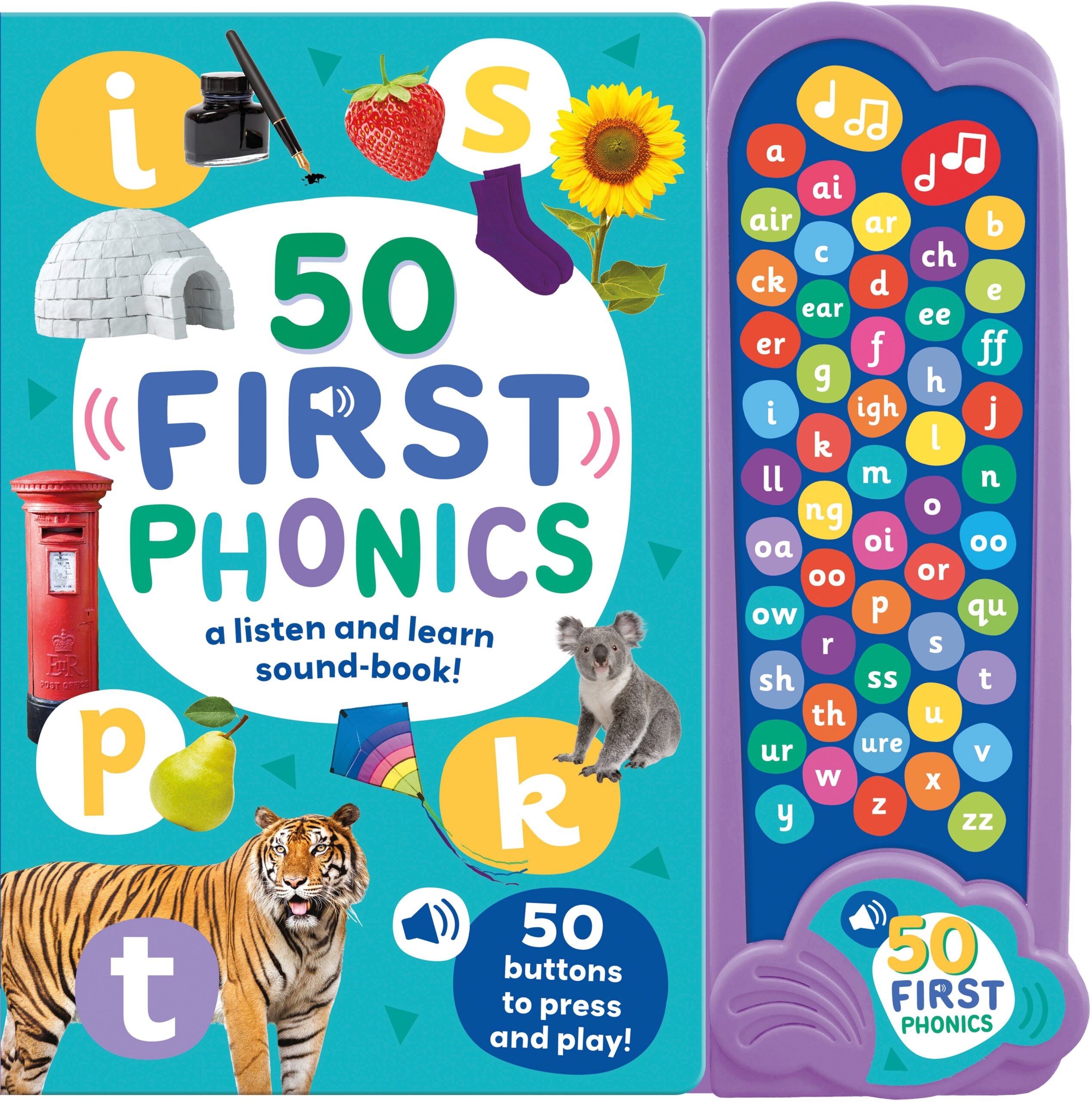 Carte pentru copii, NPP, 50 First Phonics - Children's 50 Button Sound Book, 3+ ani