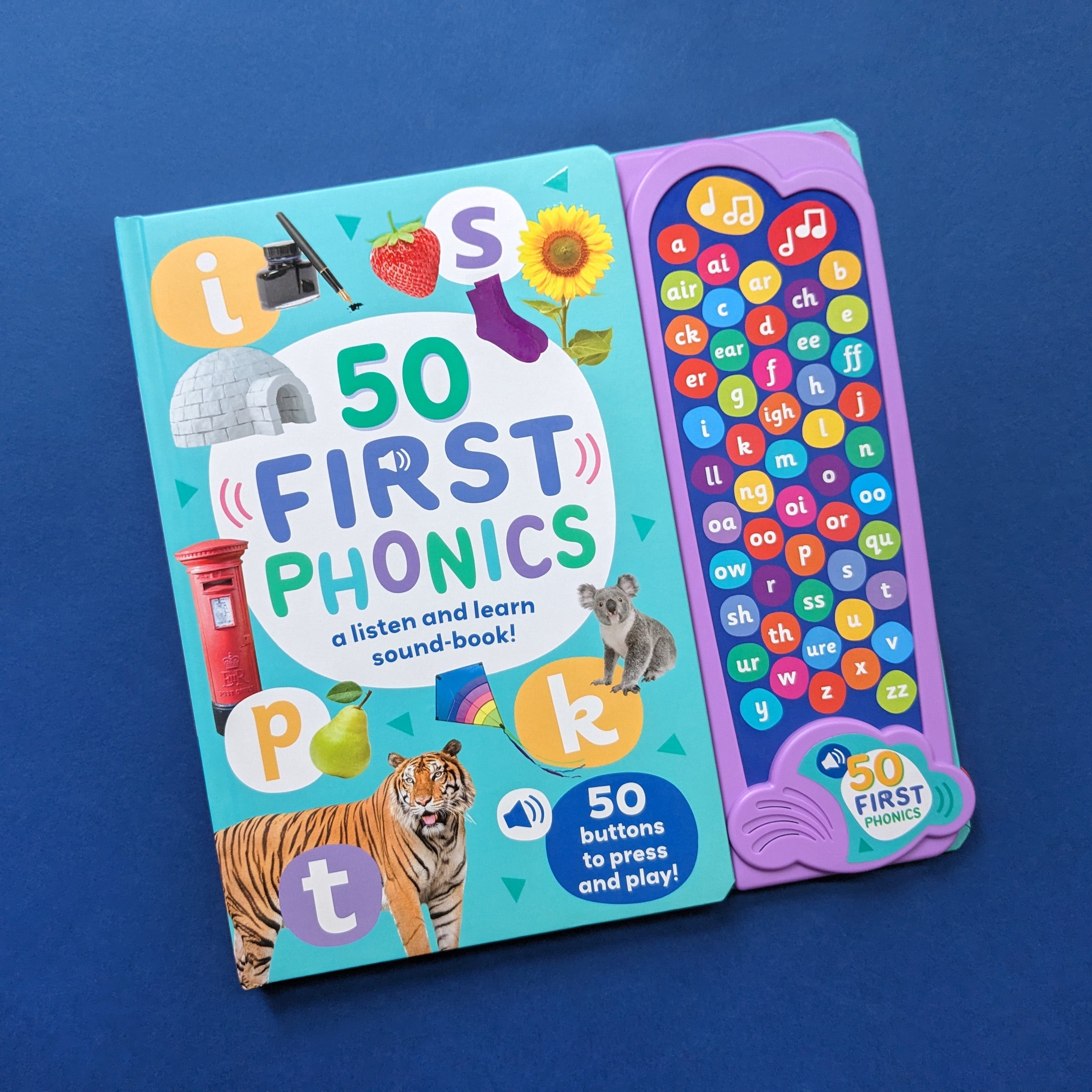 Carte pentru copii, NPP, 50 First Phonics - Children's 50 Button Sound Book, 3+ ani