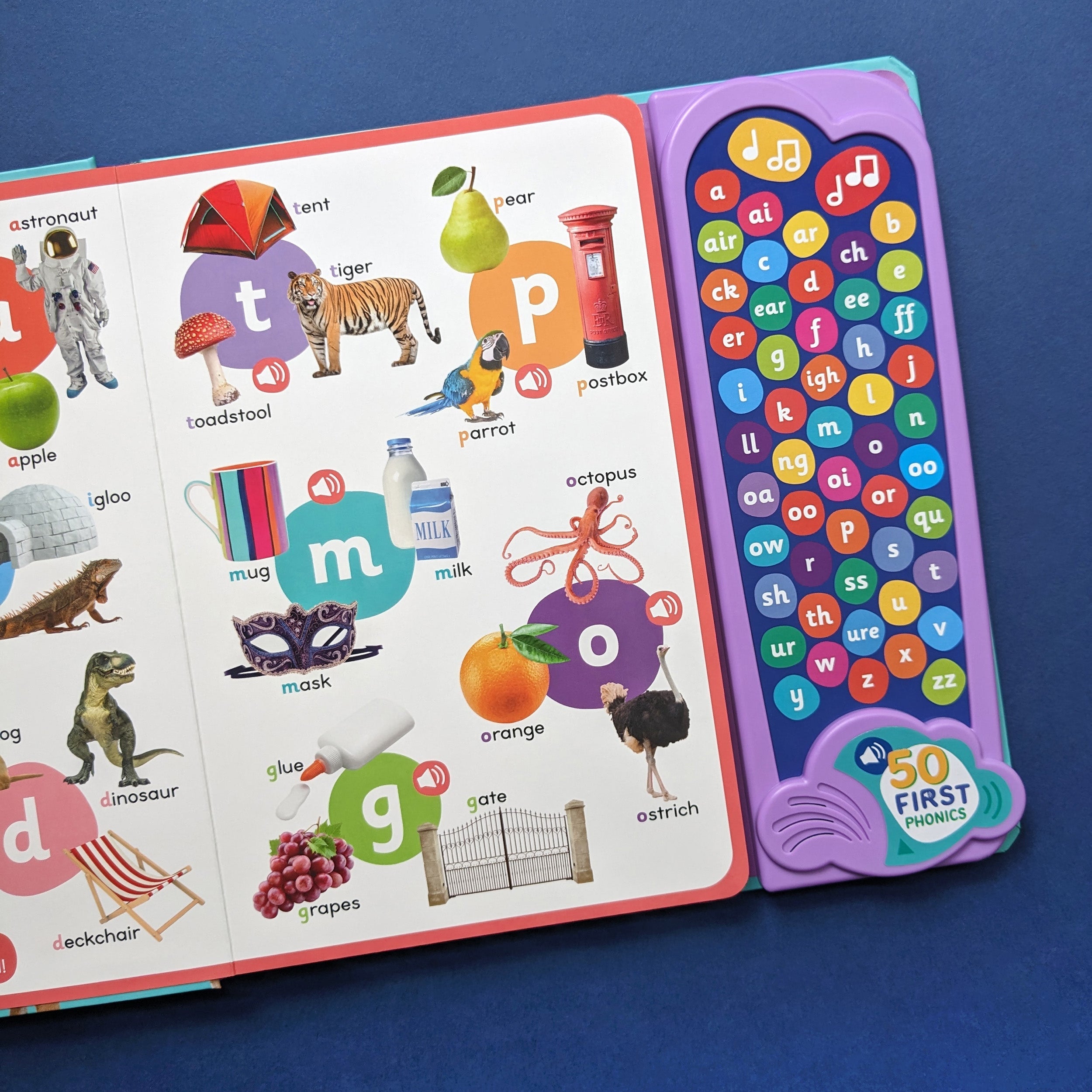 Carte pentru copii, NPP, 50 First Phonics - Children's 50 Button Sound Book, 3+ ani