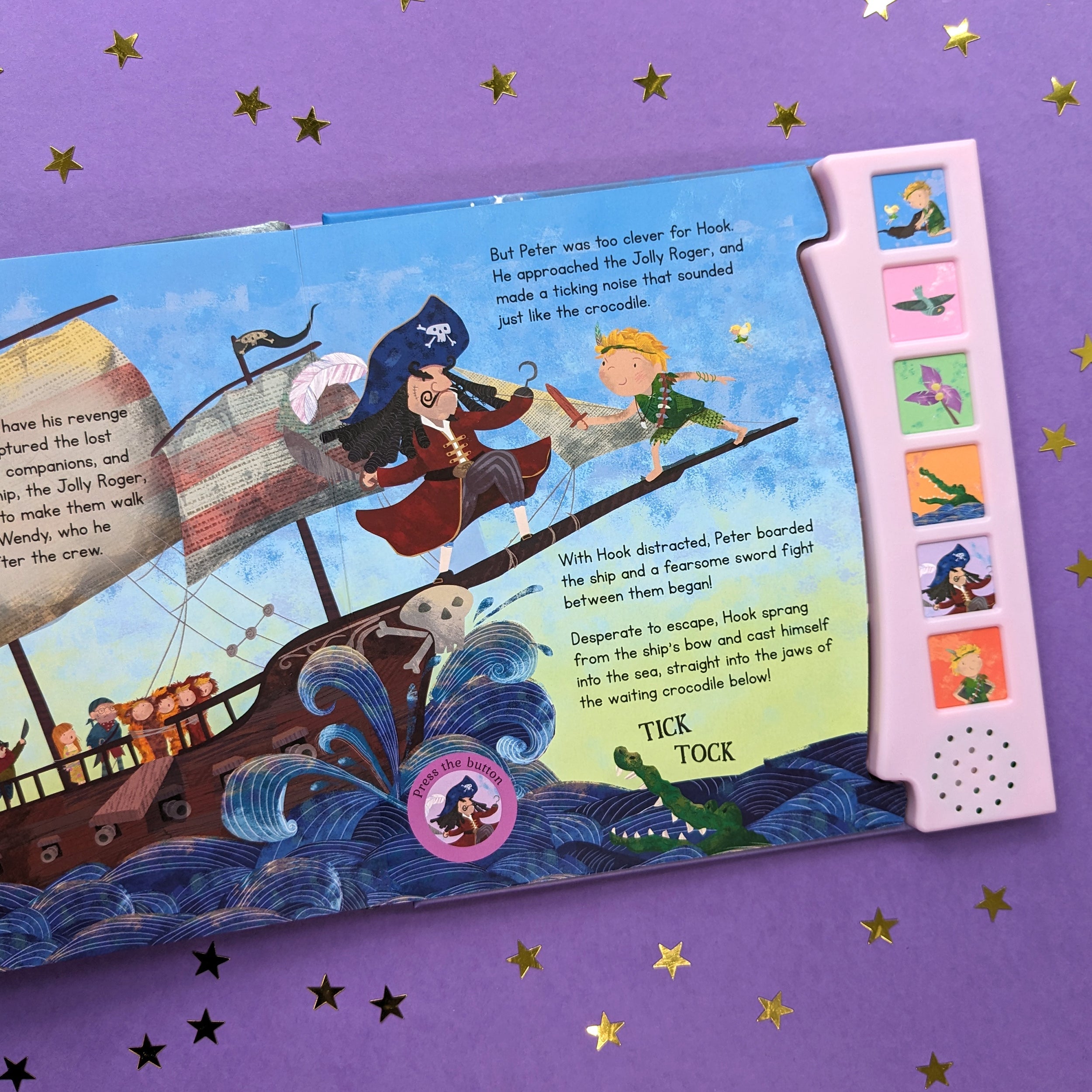 Carte pentru copii, NPP, Peter Pan Fairy Tale Sound Book - 6 Enchanting Sound Buttons To Press And Play, 3+ ani