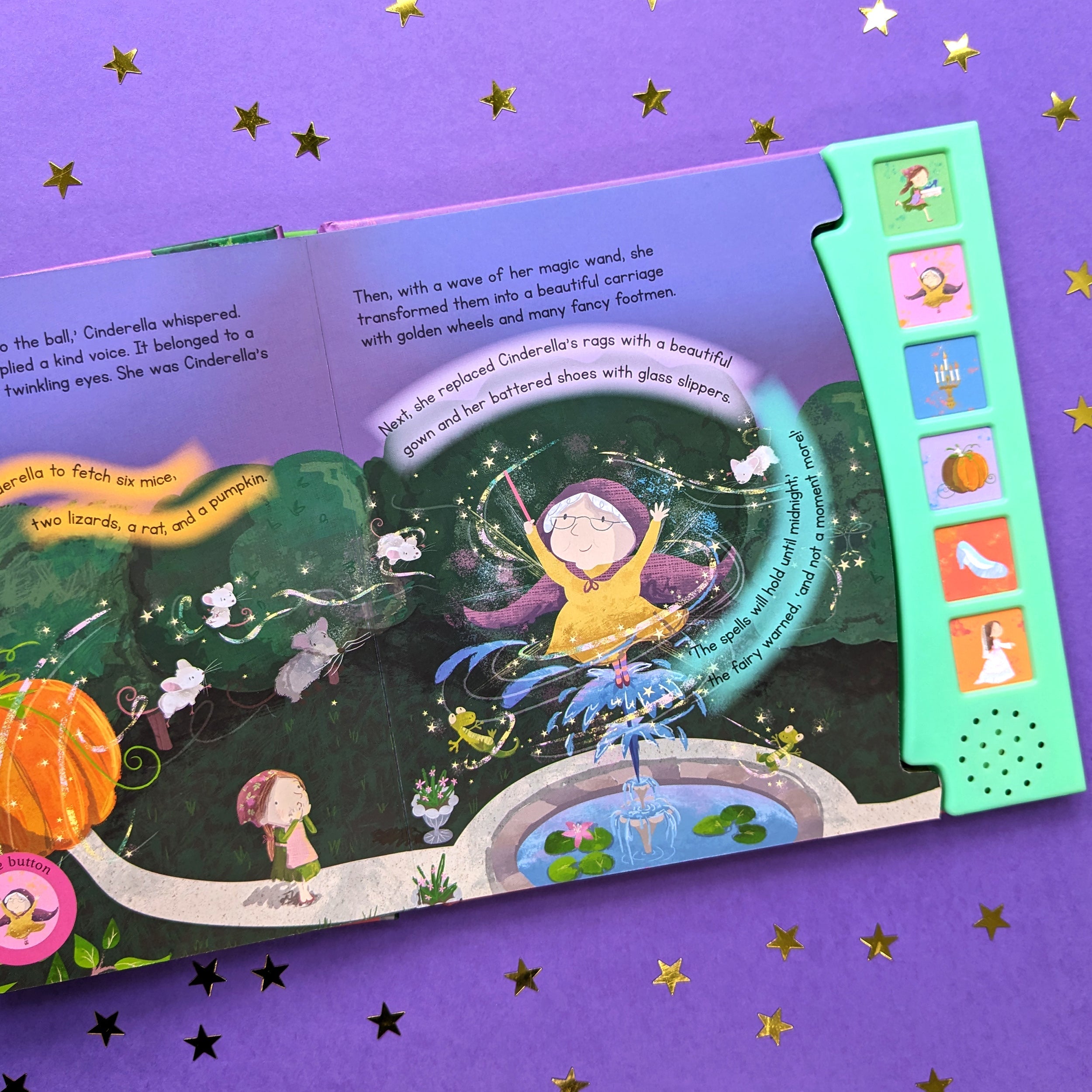 Carte pentru copii, NPP, Cinderella Fairy Tale Sound Book - 6 Enchanting Sound Buttons To Press And Play, 3+ ani