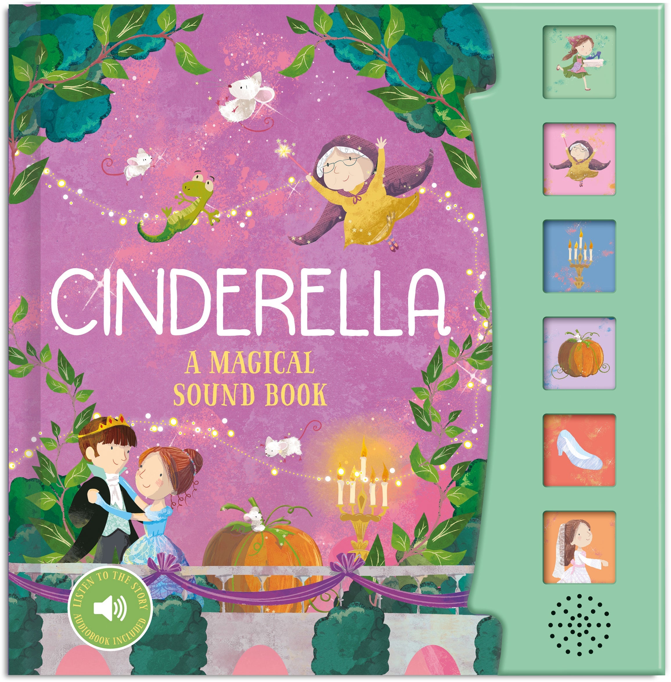 Carte pentru copii, NPP, Cinderella Fairy Tale Sound Book - 6 Enchanting Sound Buttons To Press And Play, 3+ ani