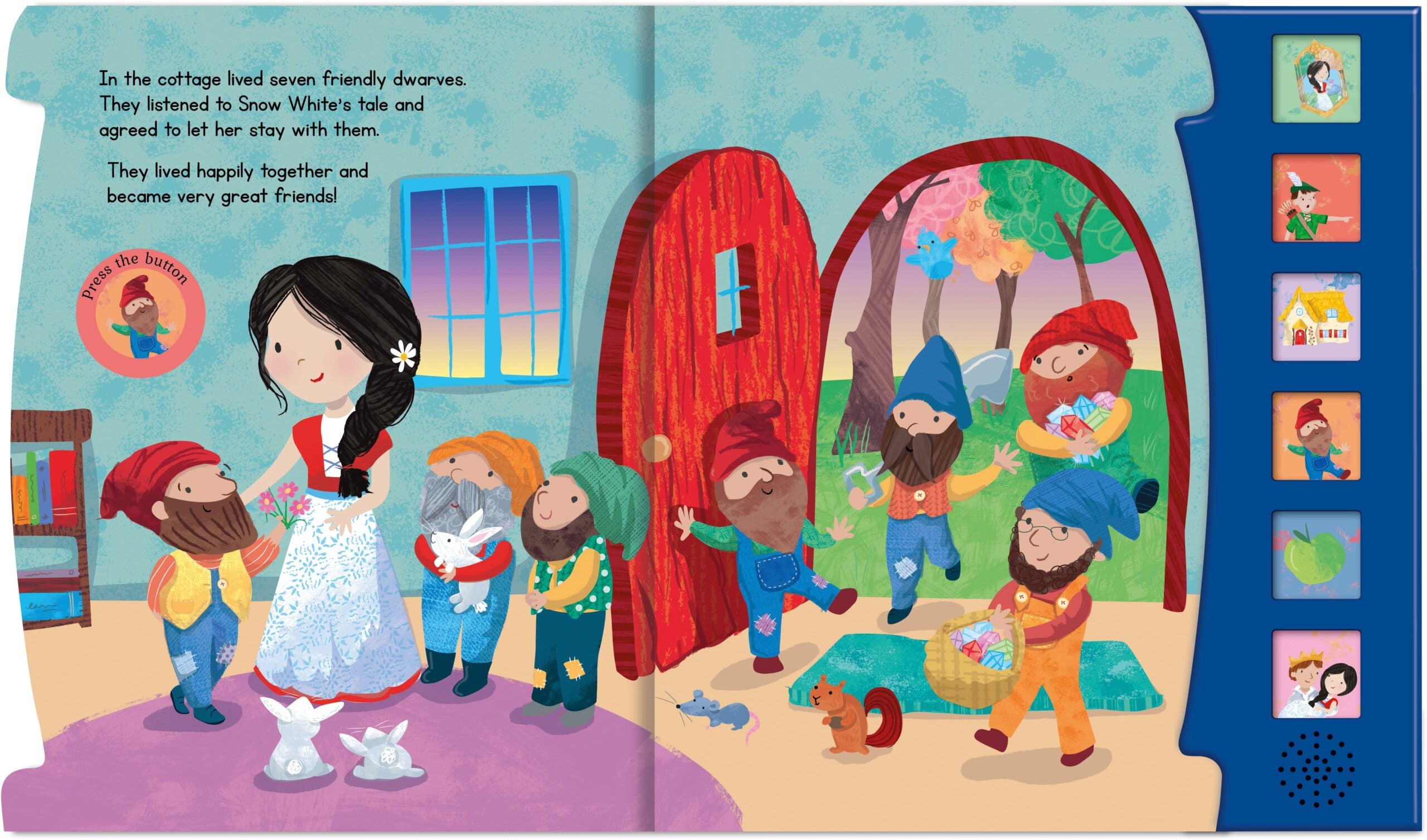 Carte pentru copii, NPP, Snow White And The Seven Dwarfs Fairy Tale Sound Book - 6 Enchanting Sound Buttons To Press And Play, 1+ ani
