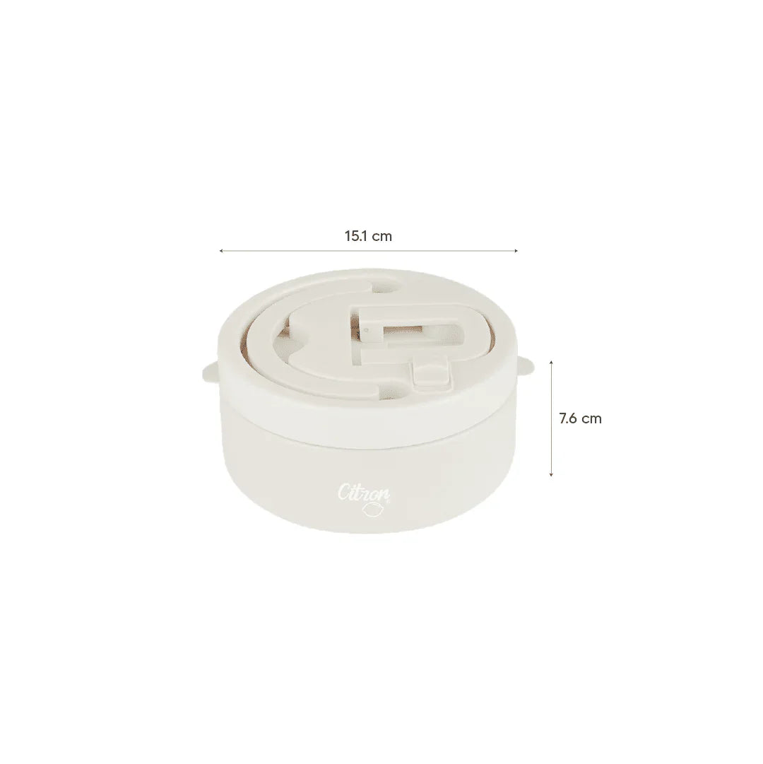 Caserolă termoizolantă cu 2 compartimente, bej, 400ml