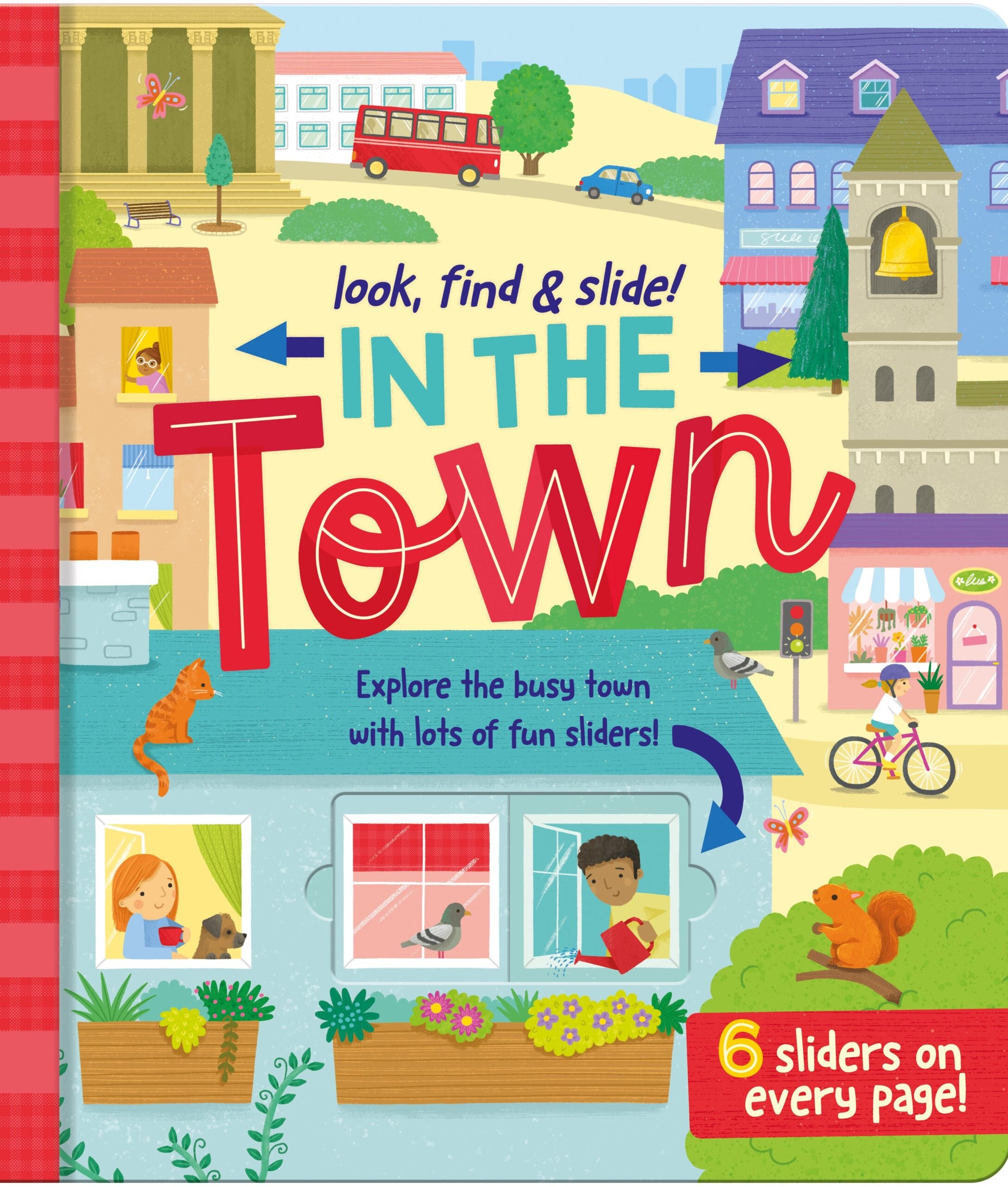 Carte pentru copii, NPP, In The Town - Look, Find & Slide Children's Book, 3+ ani