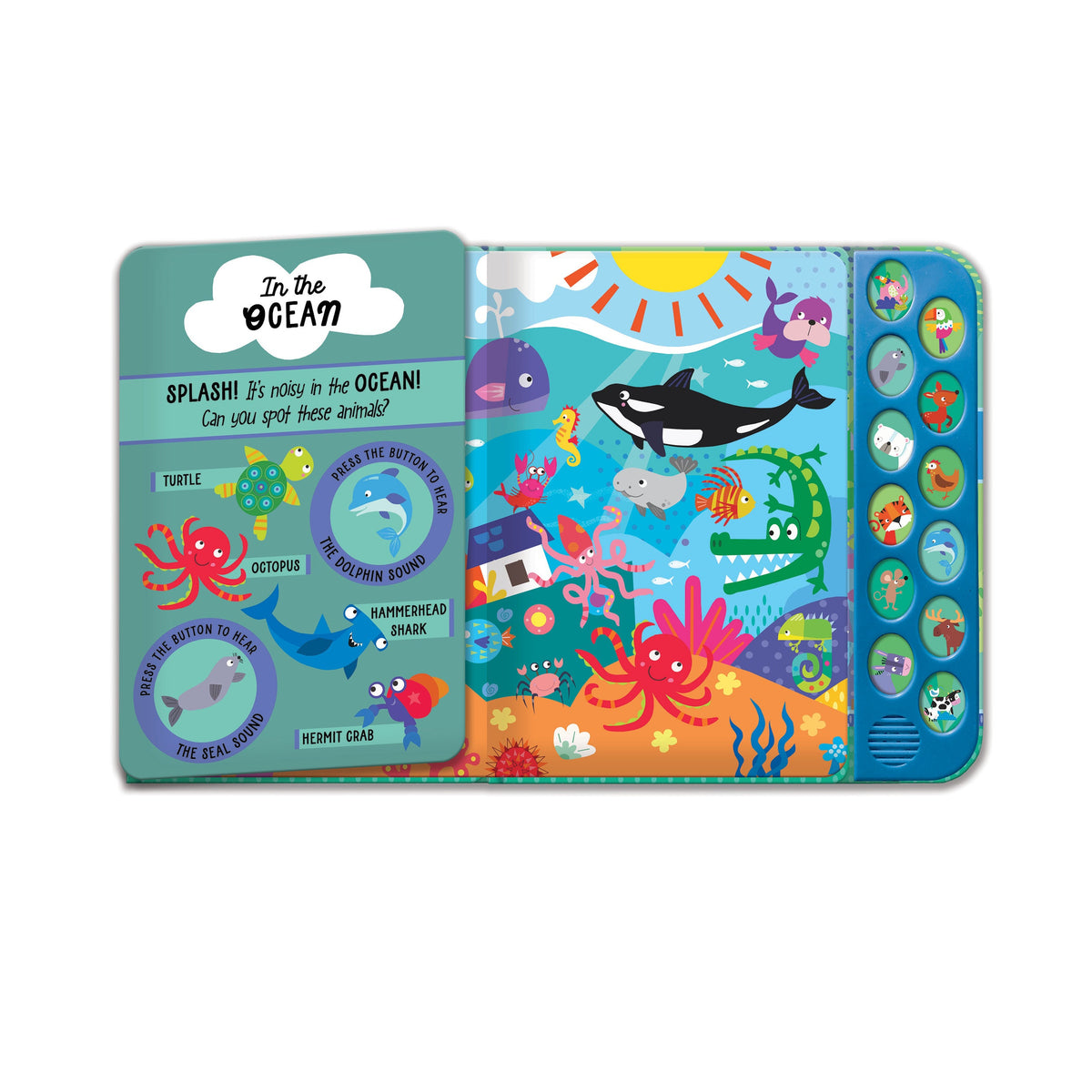 Carte cu 12 butoane de sunete – Animale (Look & Listen Animals), North Parade, 3+ ani