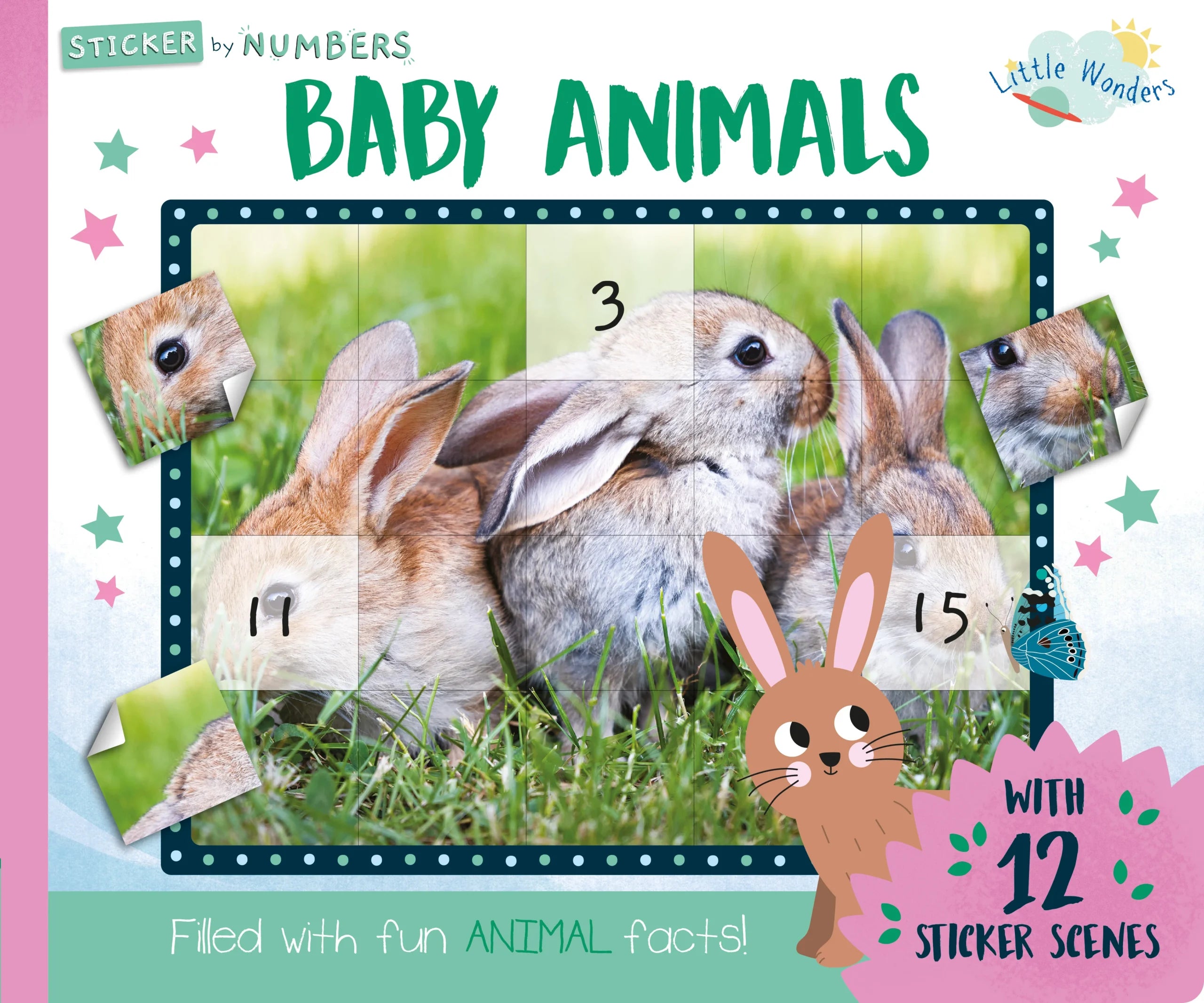Carte pentru copii, NPP, Baby Animals - Children's Sticker By Number Activity Book, 3+ ani