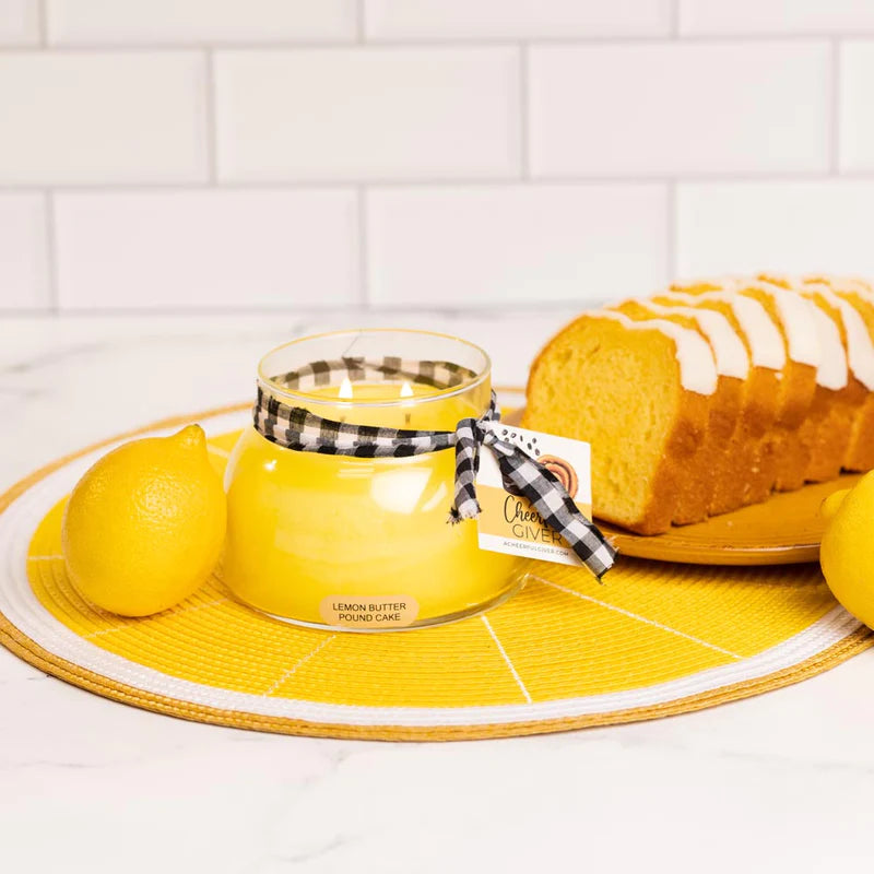 Lumanare parfumata - Cheerful candle - aroma Lemon Butter Pound Cake - Mediu - 623g 3