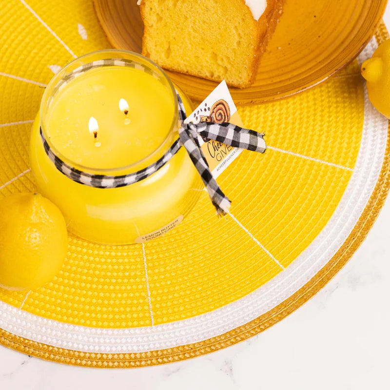Lumanare parfumata - Cheerful candle - aroma Lemon Butter Pound Cake - Mediu - 623g 4