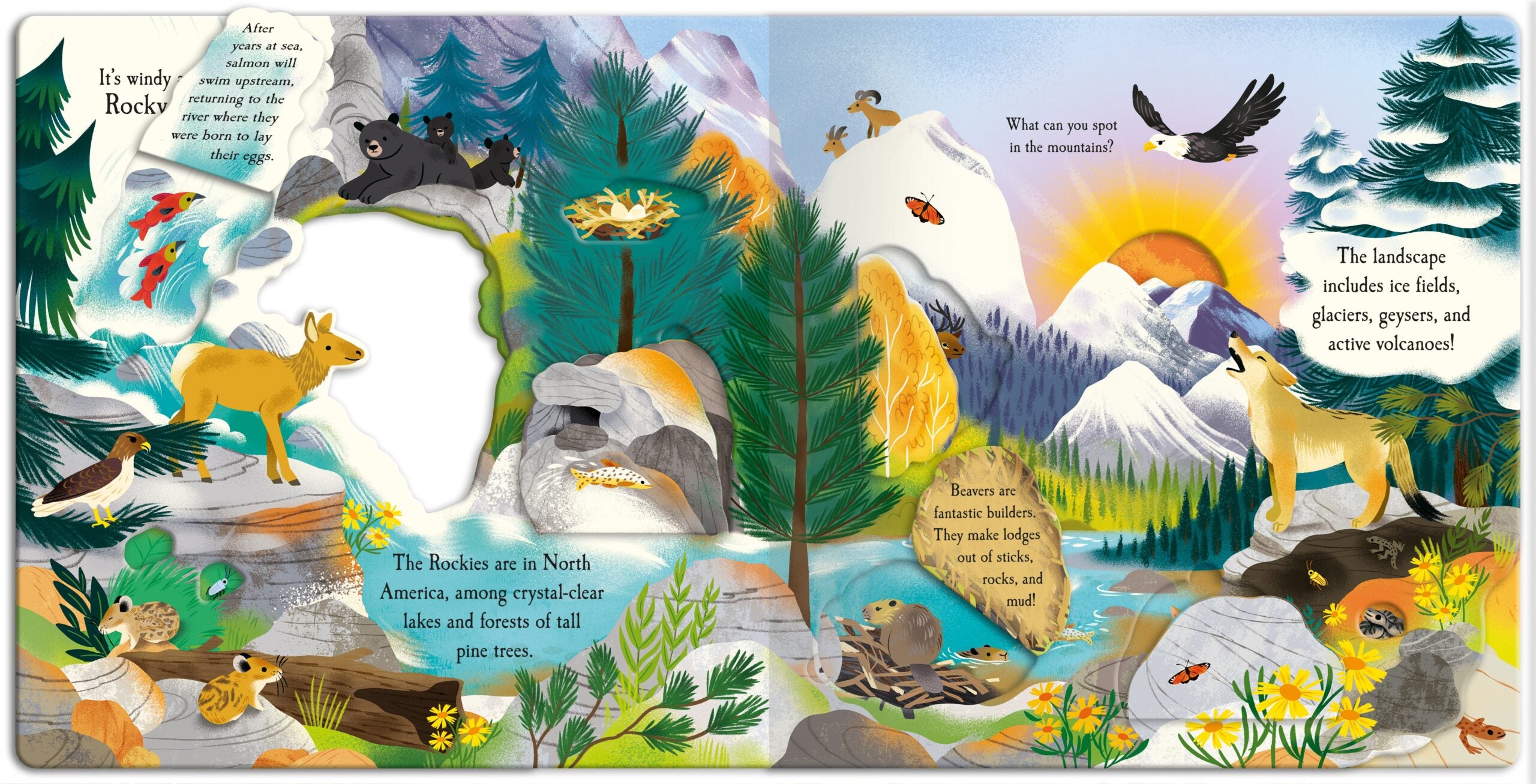 Carte pentru copii, NPP, Let's Explore The Mountains - Children's Lift-The-Flap Book, 3+ ani