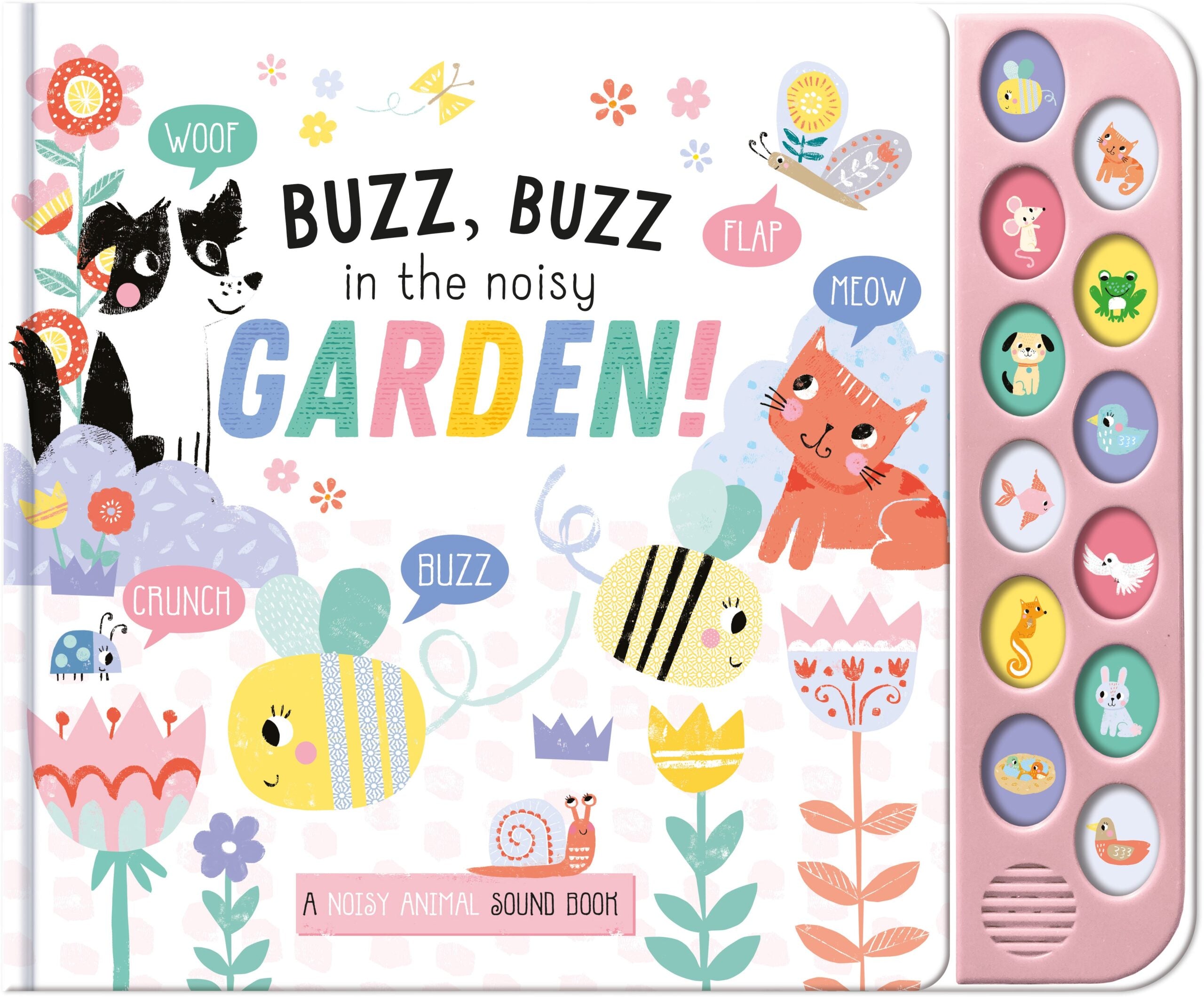 Carte pentru copii, NPP, Buzz Buzz In The Noisy Garden - Children's 12 Button Sound Book, 3+ ani