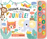 Carte pentru copii, NPP, Squawk Squawk In The Noisy Jungle - Children's 12 Button Sound Book, 3+ ani