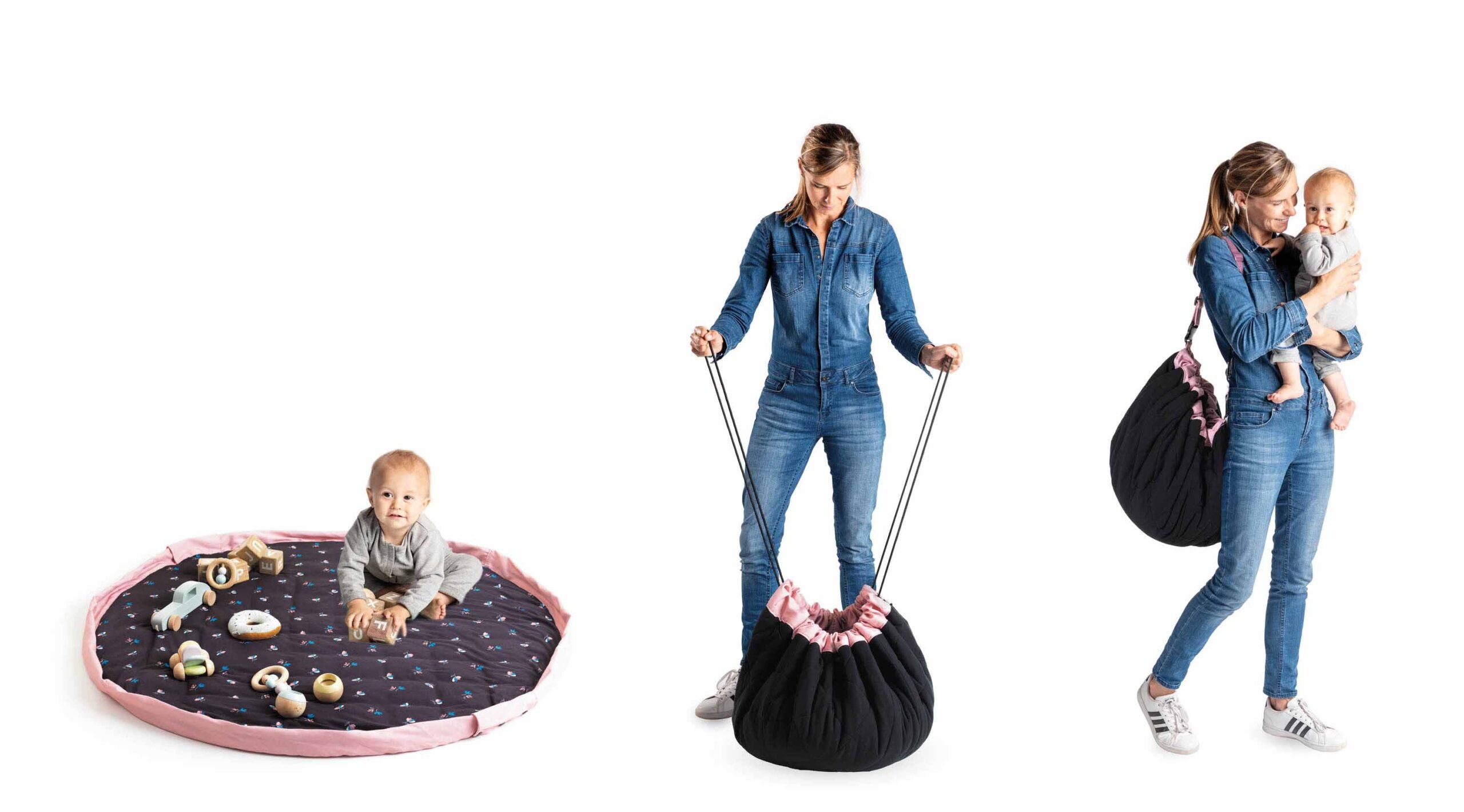 Play&GO Flowers – Saltea activitati bebe/Sac depozitare jucarii