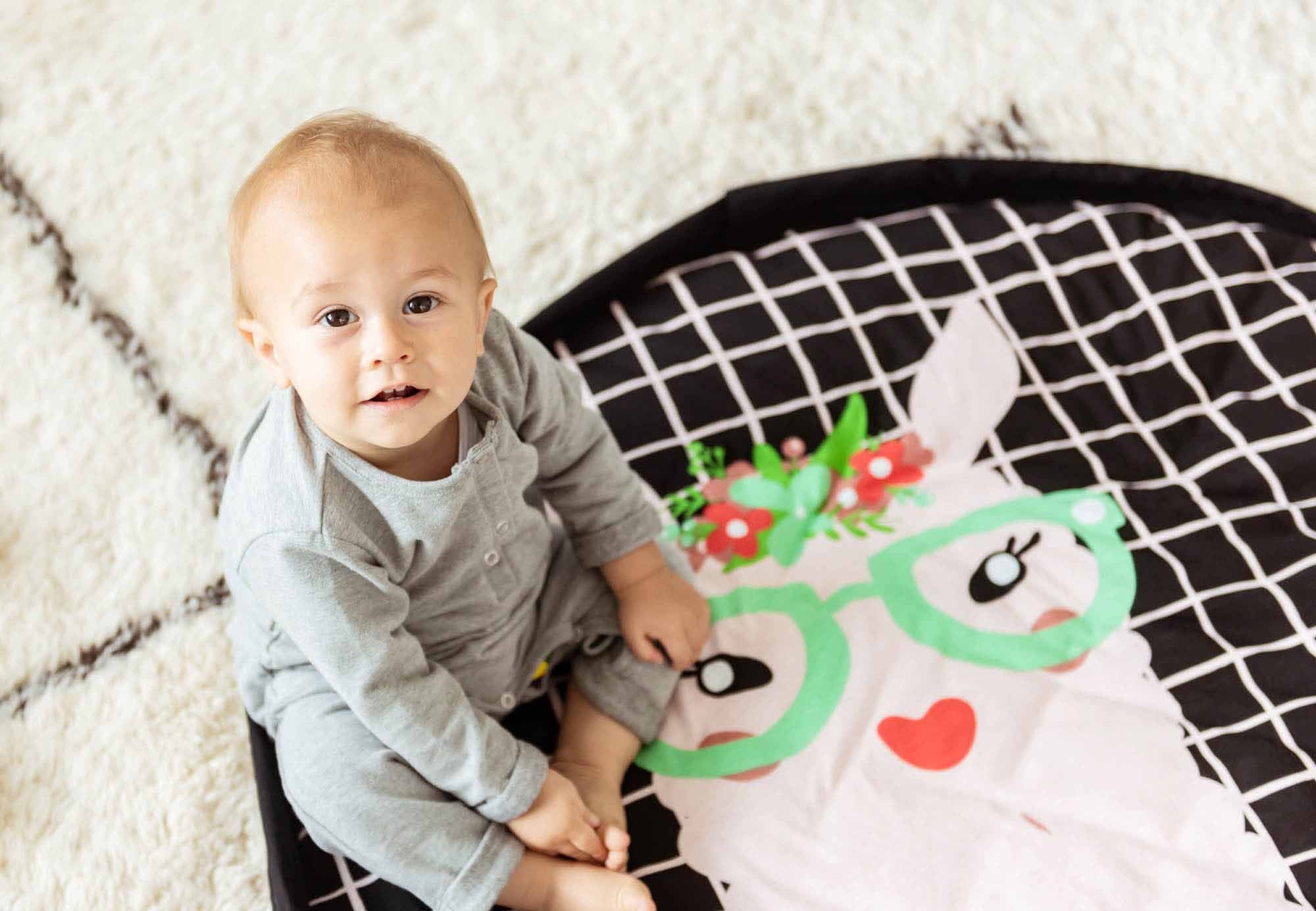 Play&GO Lama – Saltea activitati bebe/Sac depozitare jucarii