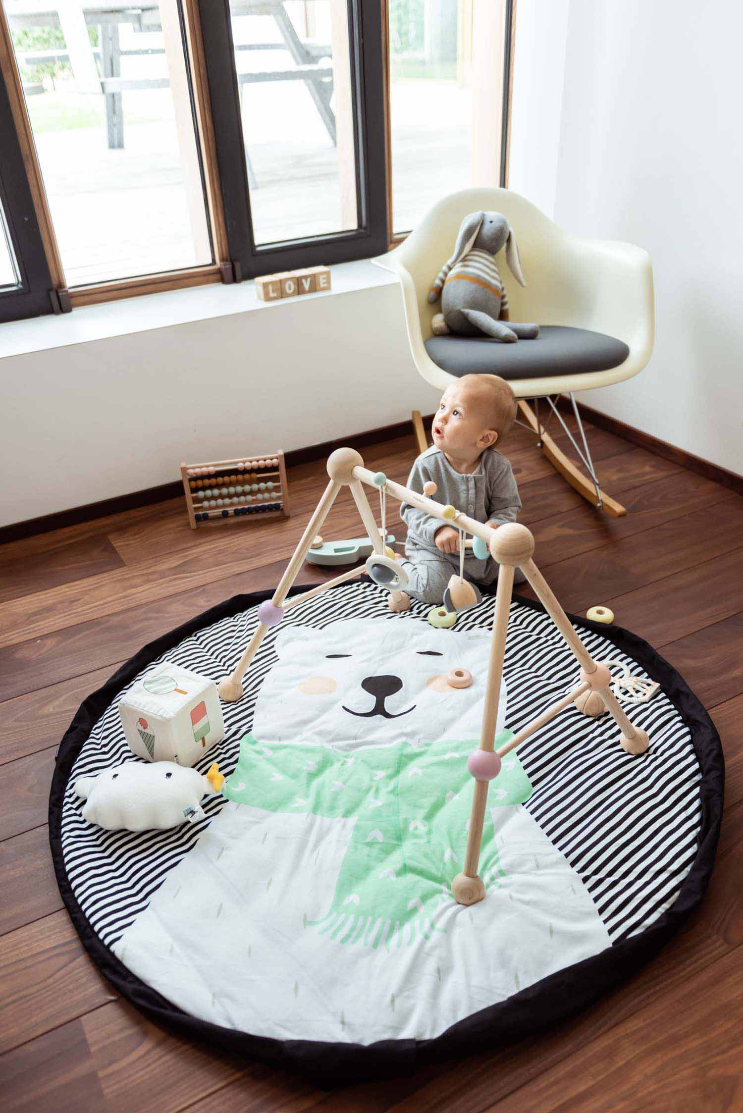 Play&GO Polar bear – Saltea activitati bebe/Sac depozitare jucarii