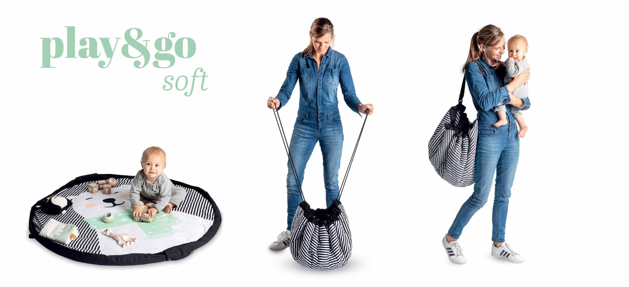 Play&GO Polar bear – Saltea activitati bebe/Sac depozitare jucarii