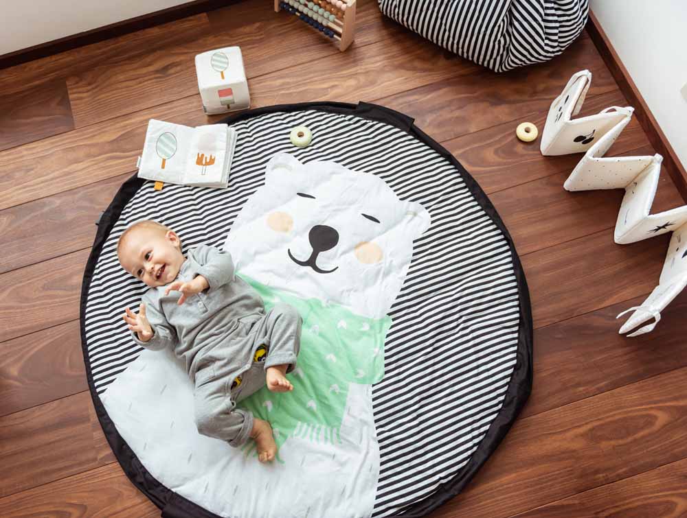 Play&GO Polar bear – Saltea activitati bebe/Sac depozitare jucarii