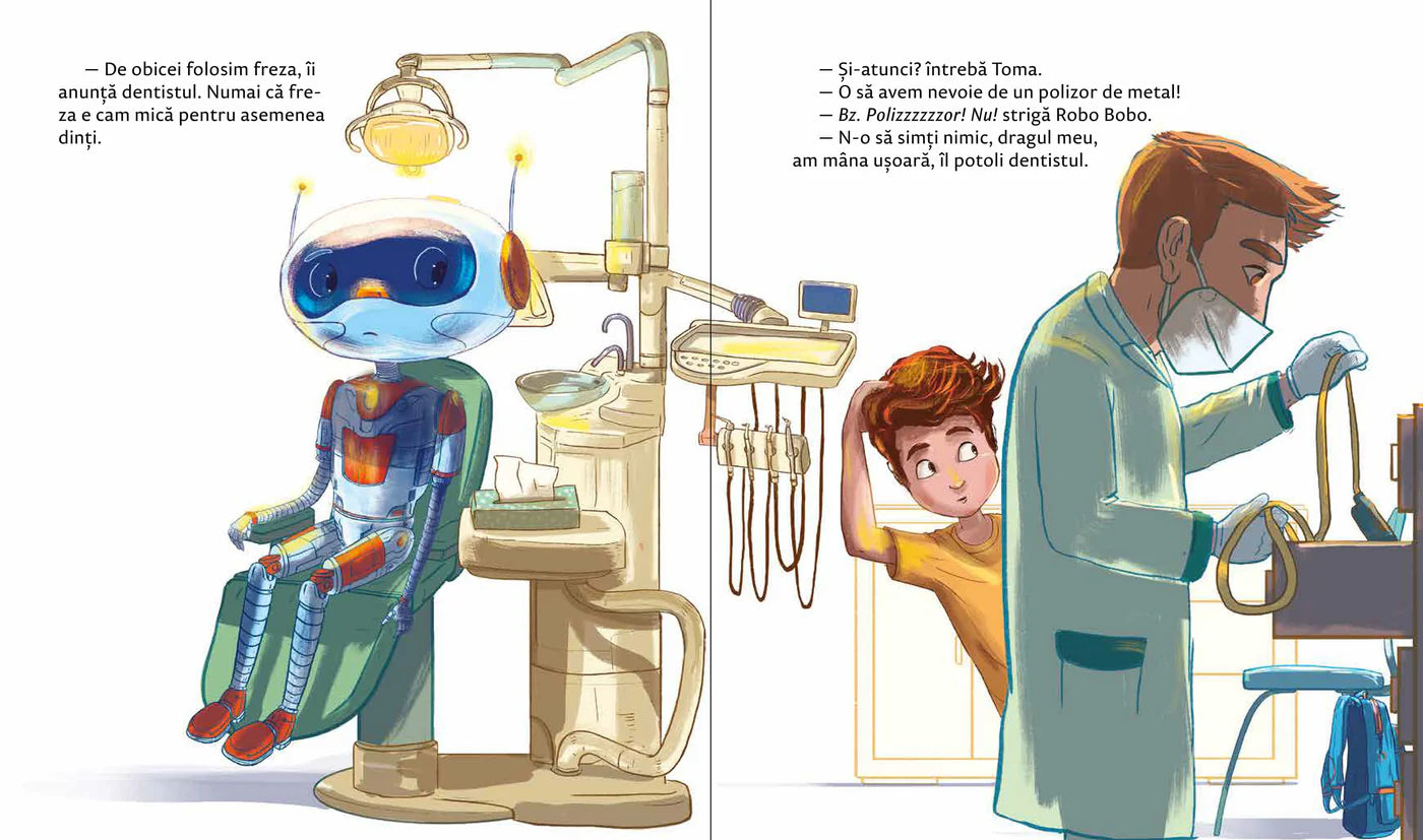 Robo Bobo merge la dentist