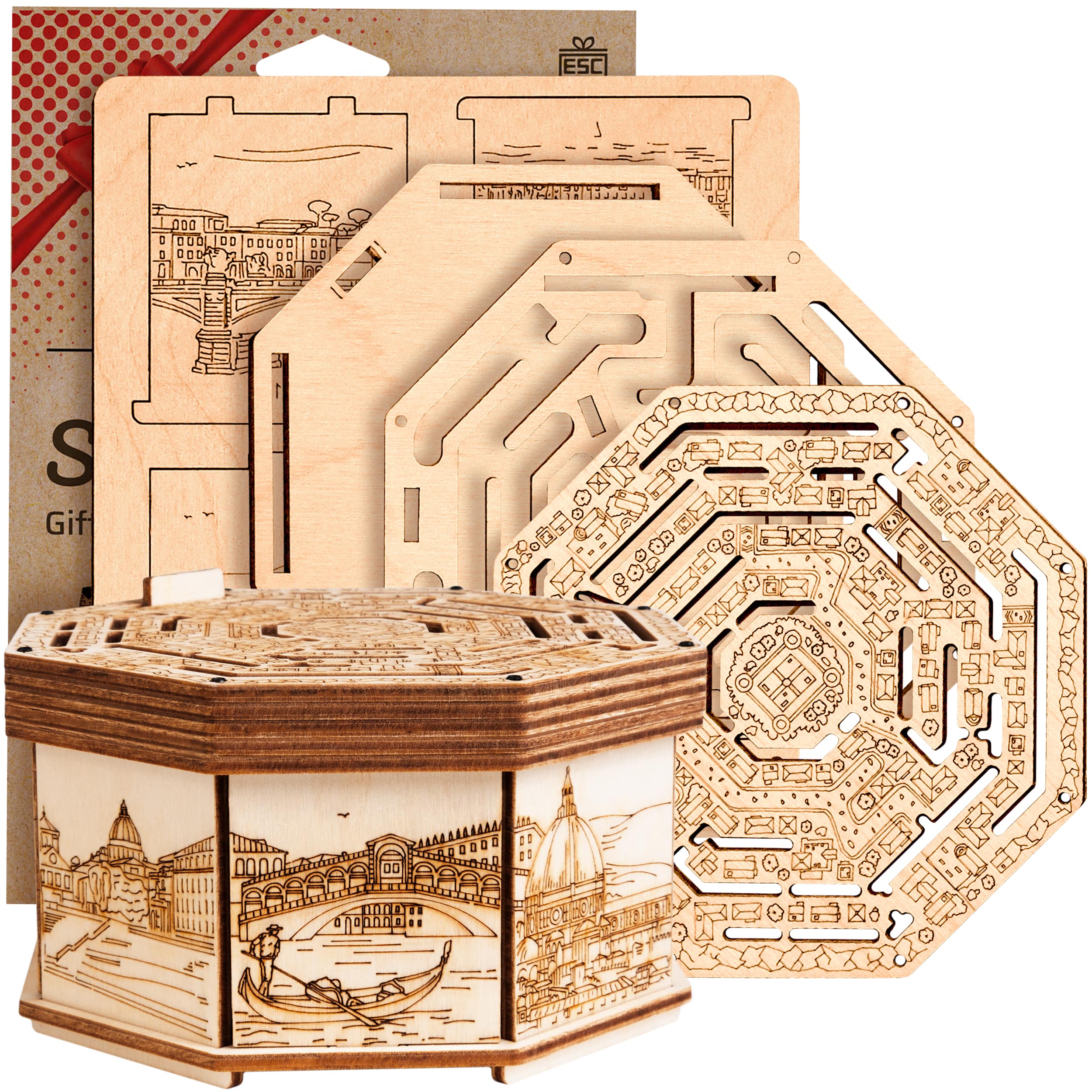 ESCAPE WELT, WOODEN SECRET BOX MAZE BOX