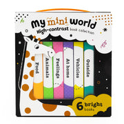 Set 6 cărți cartonate alb-negru pentru bebeluși – Primele cuvinte (My Mini World), North Parade, 6 luni+