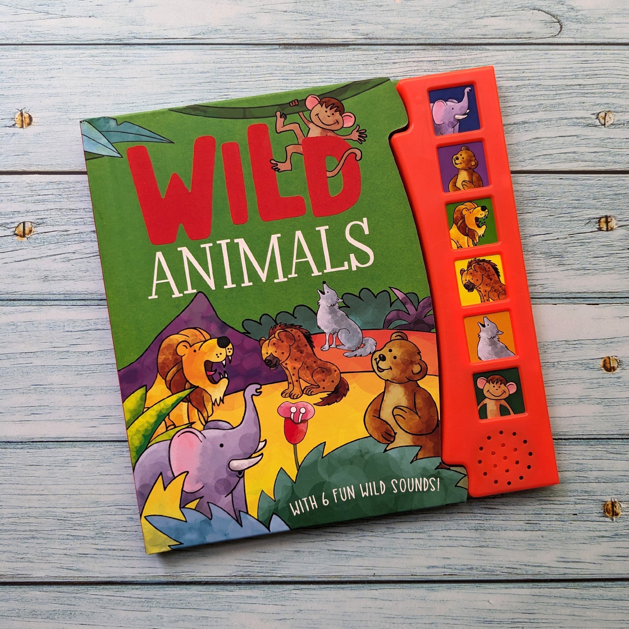 Carte pentru copii, NPP, Wild Animals,  Children's 6 Button Sound Book, 3+ ani