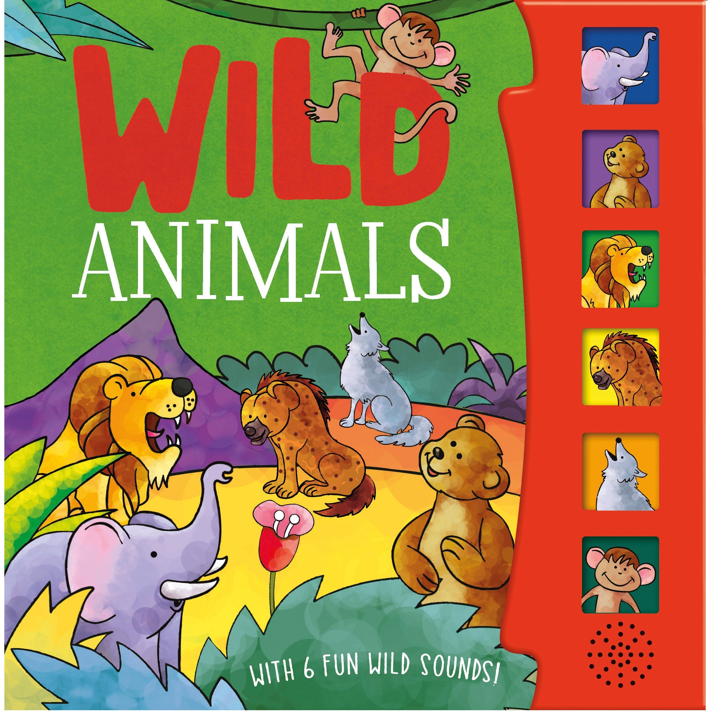 Carte pentru copii, NPP, Wild Animals,  Children's 6 Button Sound Book, 3+ ani