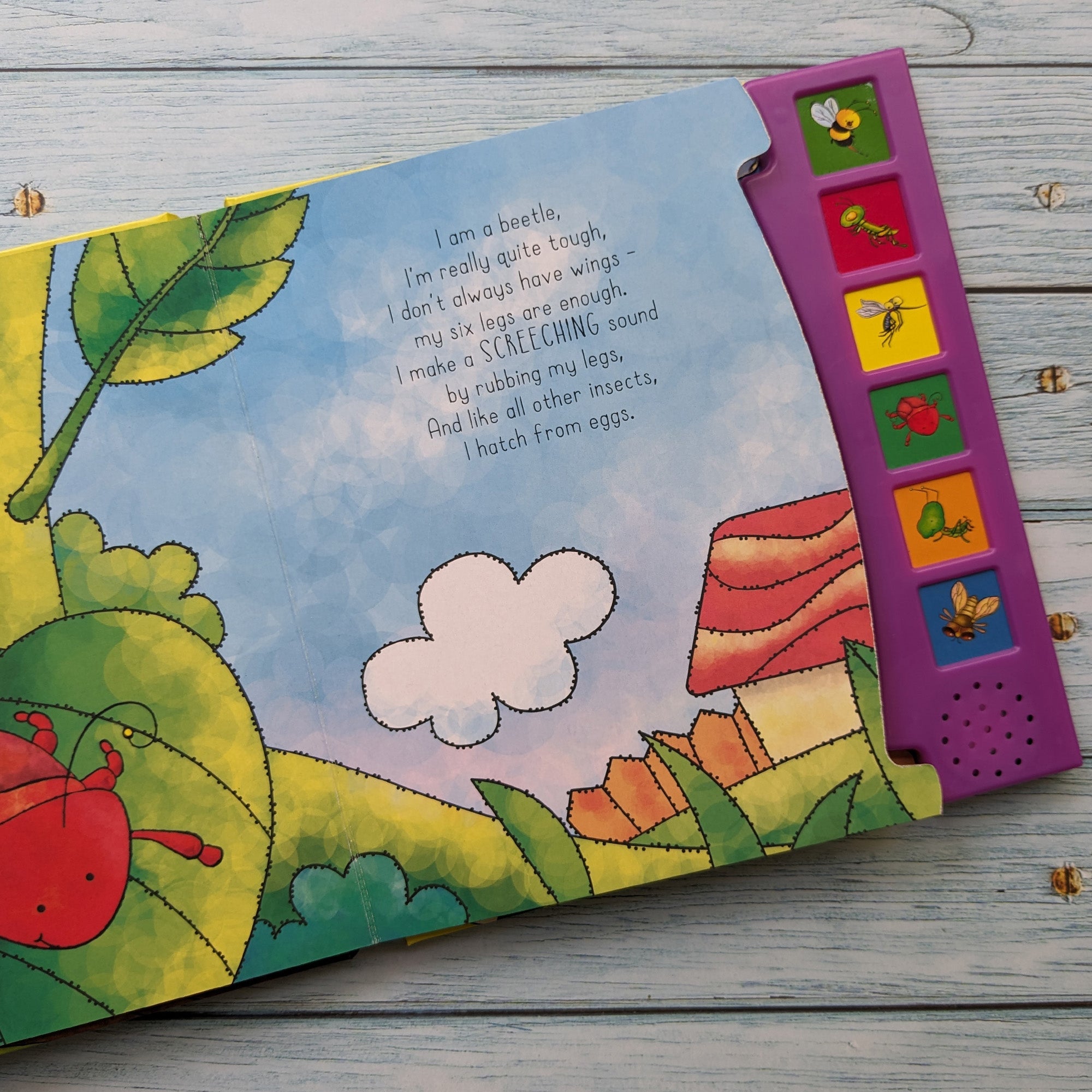 Carte pentru copii, NPP, Insects, Children's 6 Button Sound Book, 3+ ani