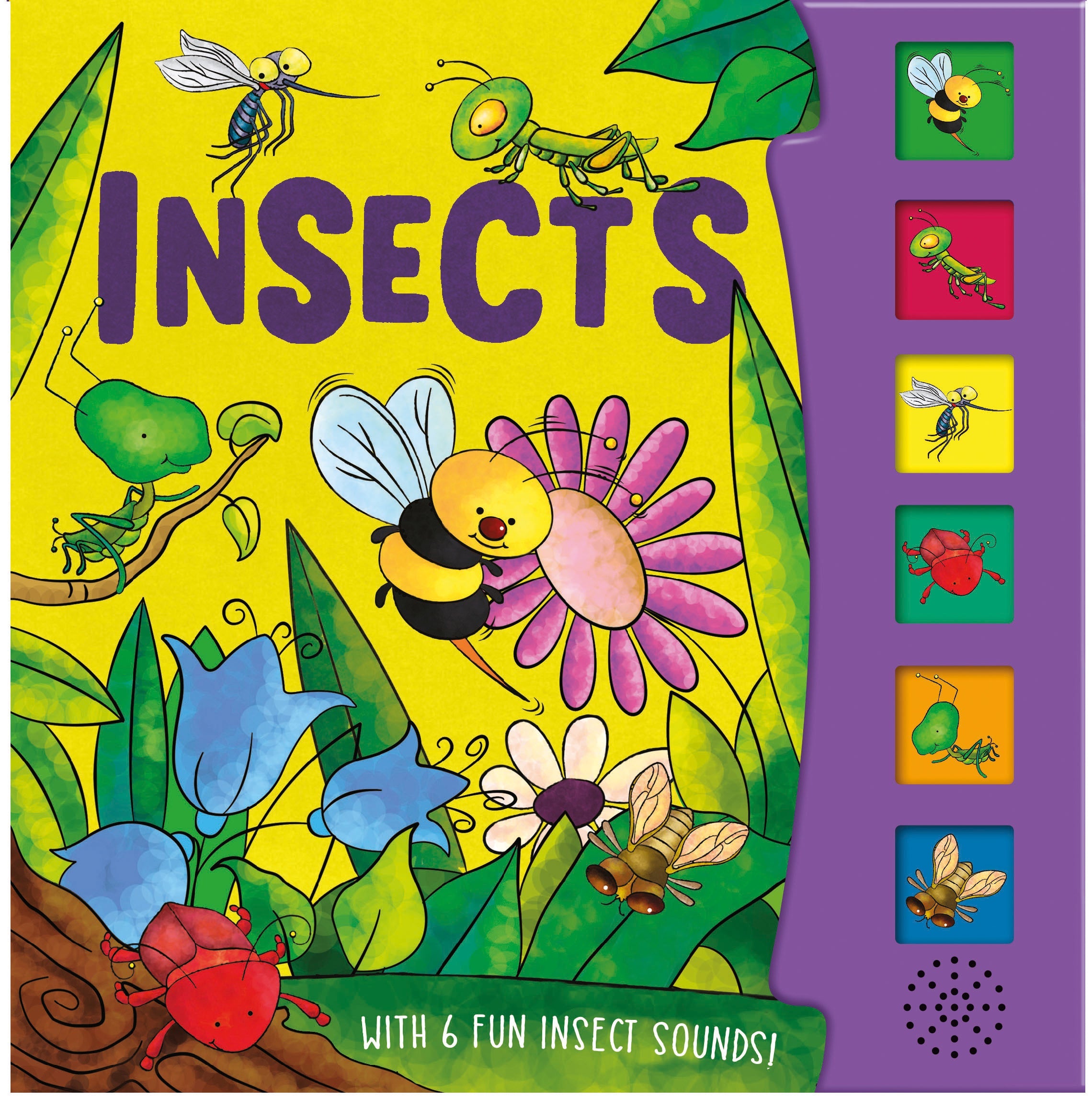 Carte pentru copii, NPP, Insects, Children's 6 Button Sound Book, 3+ ani