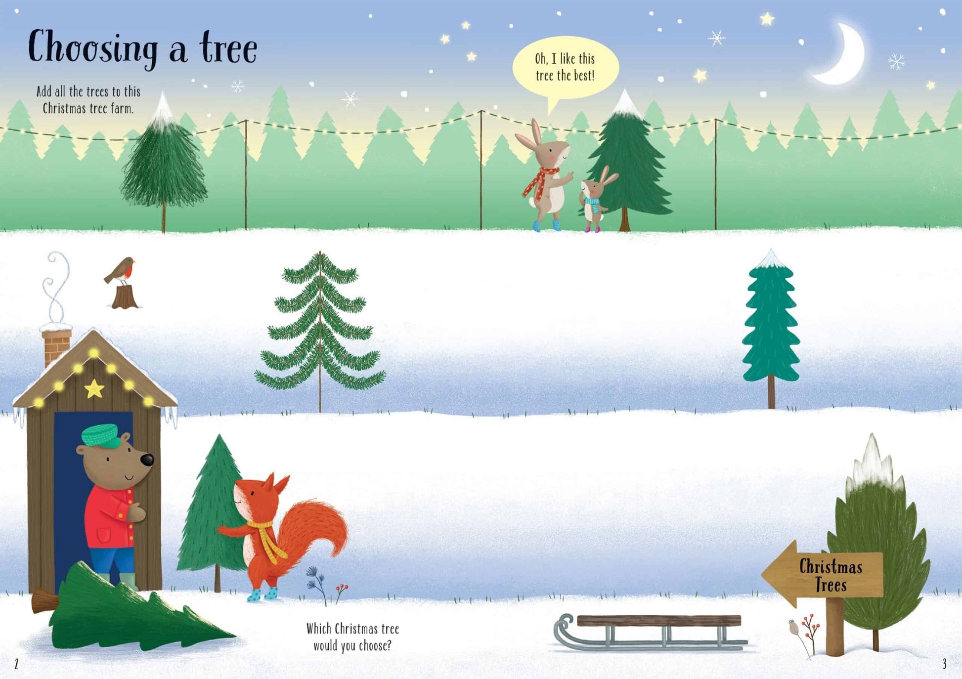 SPARKLY CHRISTMAS TREES STICKER BOOK 1