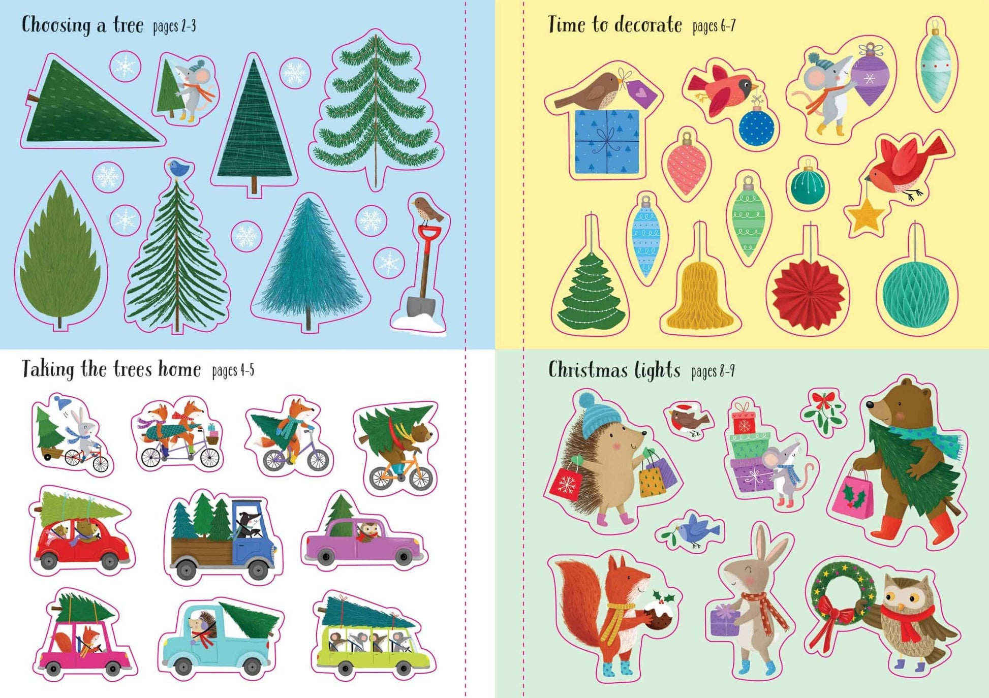 SPARKLY CHRISTMAS TREES STICKER BOOK 4