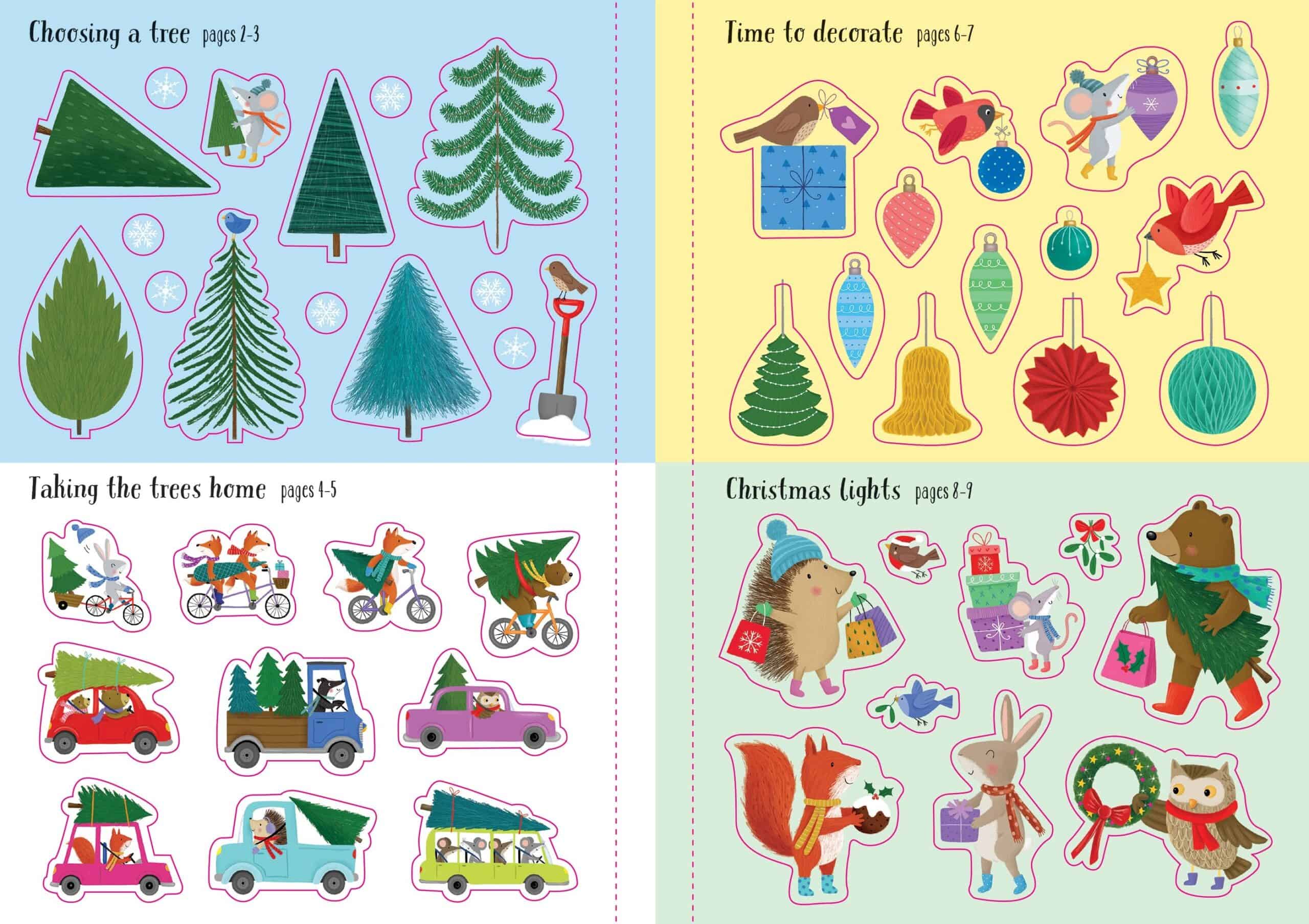 SPARKLY CHRISTMAS TREES STICKER BOOK 4