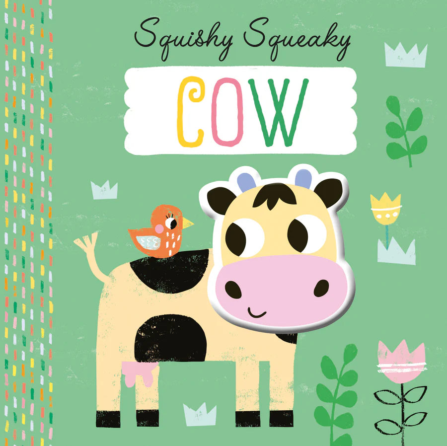 Carte pentru copii, NPP, Squishy Squeaky Cow - Children's Silicone Board Book, 1+ ani