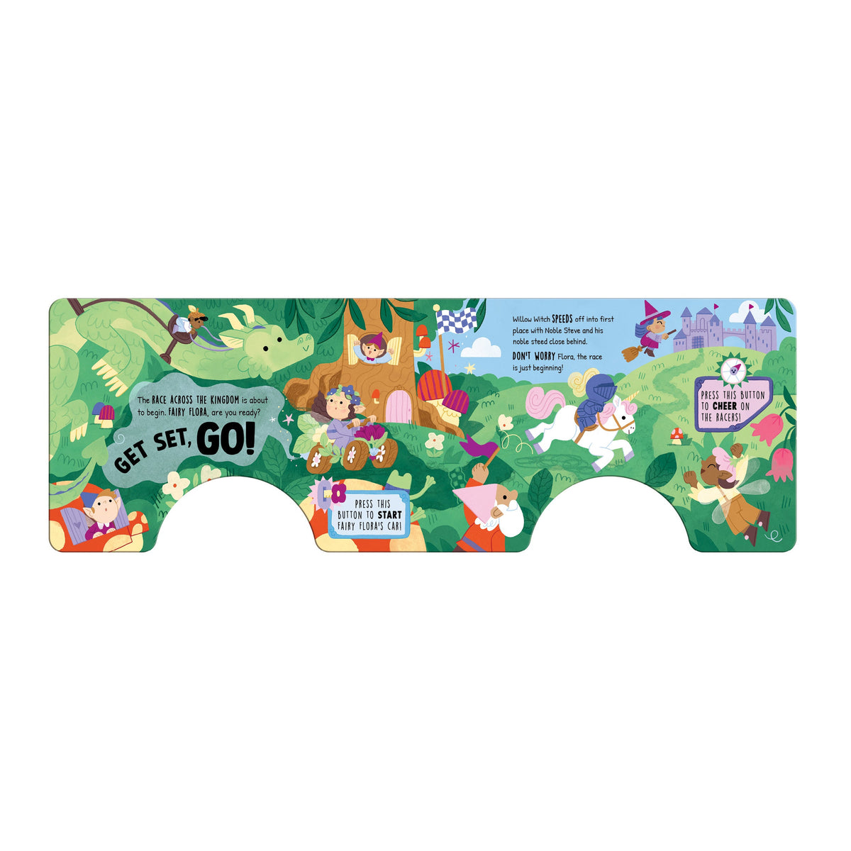 Carte cu volan și sunete – Cursa zânelor (Get Set, GO! Fairy Dash), North Parade, 3+ ani