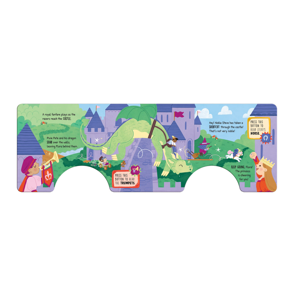 Carte cu volan și sunete – Cursa zânelor (Get Set, GO! Fairy Dash), North Parade, 3+ ani