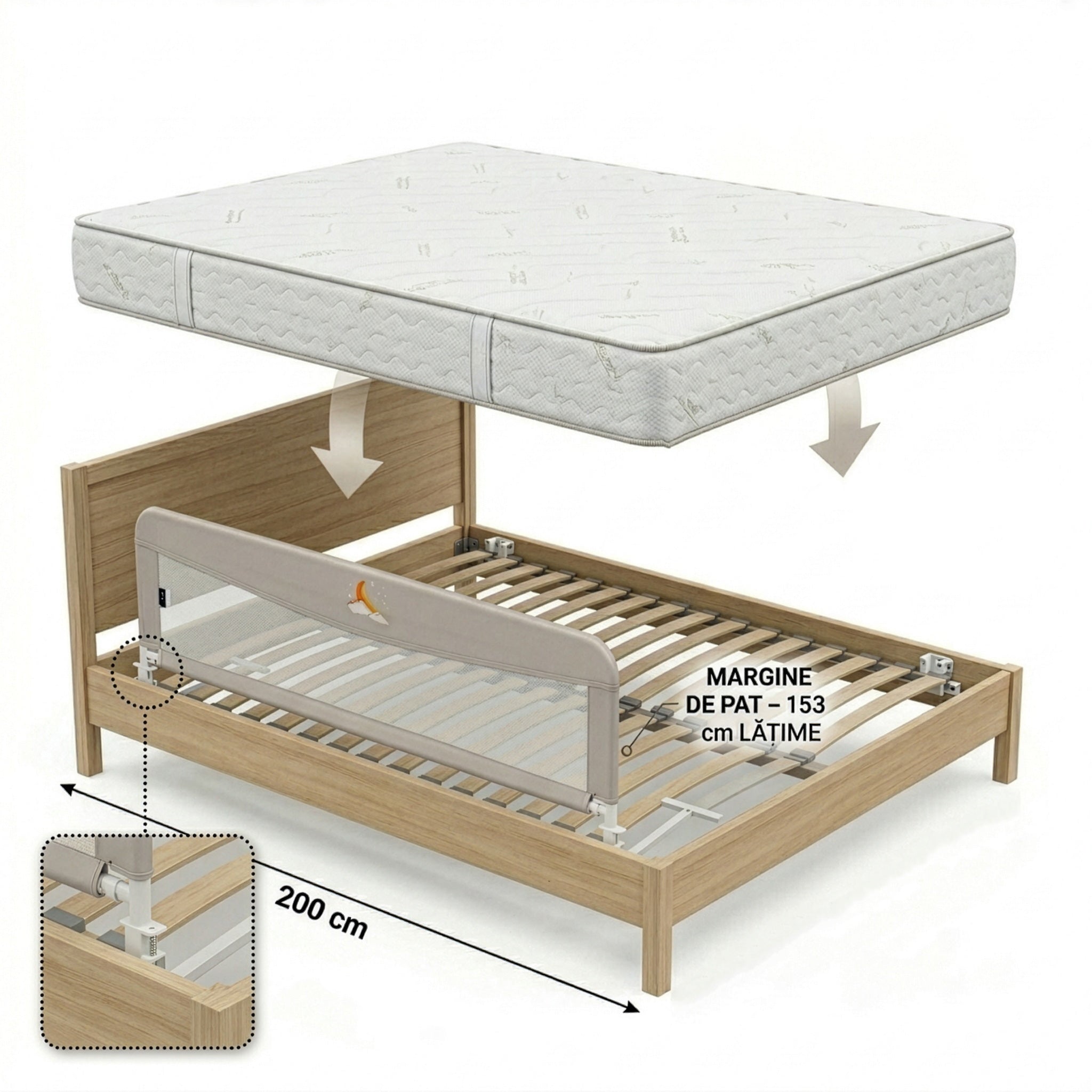 MARGINE DE SIGURANTA JUJU PENTRU PAT SAFE SLEEP, MINI MOON