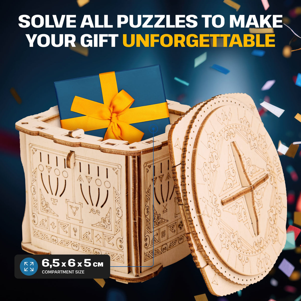 WOODEN SECRET BOX LOCK BOX (DIY KIT)