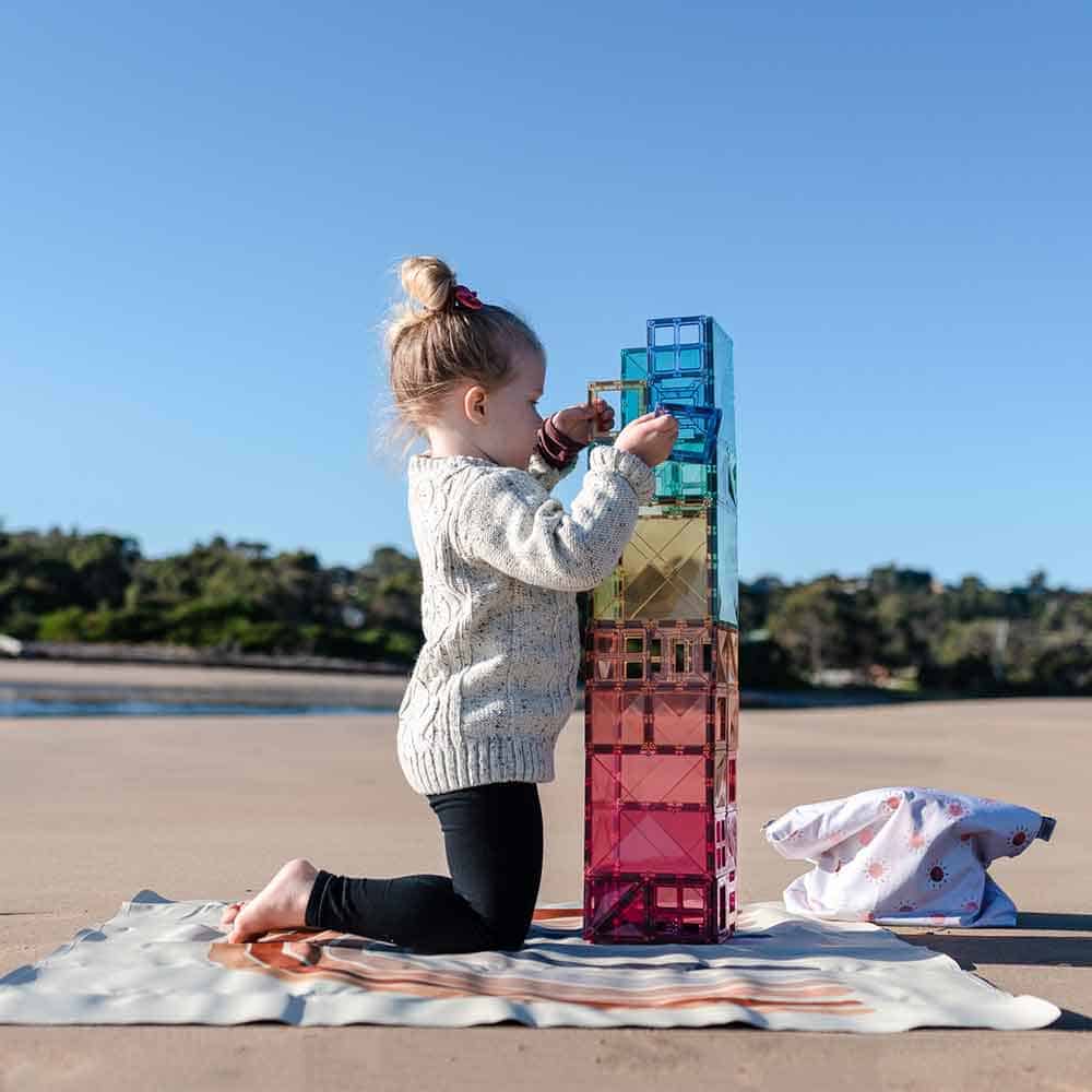 Set de constructie magnetic, Connetix Magnetic Tiles, Pastel Mega Pack 202 piese