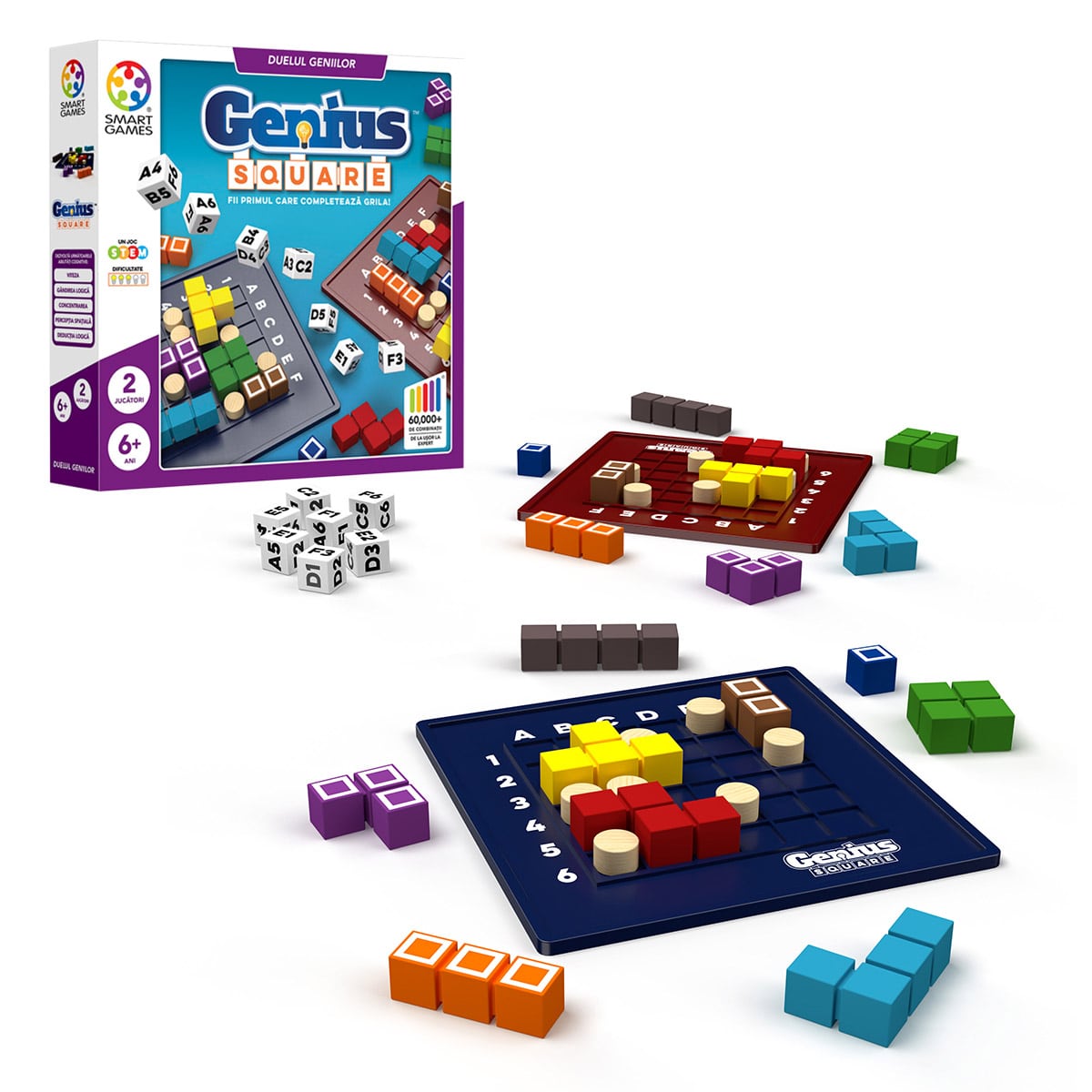 Joc de logica - Genius Square, Smart Games, 6 + ani