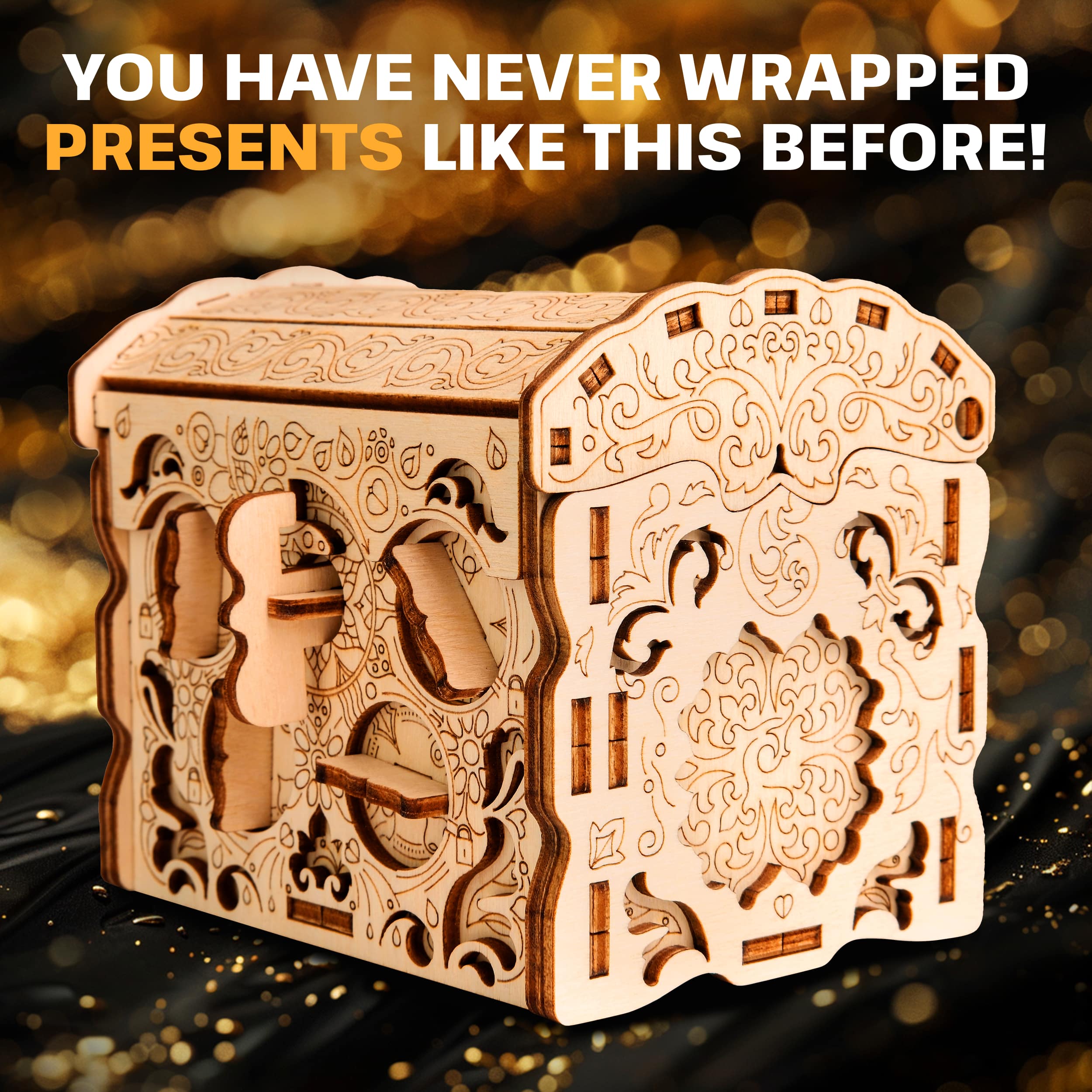WOODEN SECRET BOX TREASURE BOX (DIY KIT)