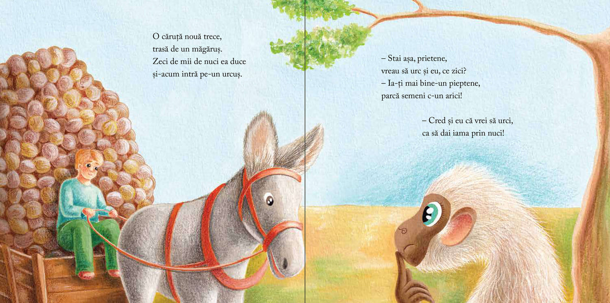 Maimutica Totoluta vrea sa mearga cu caruta, Olina Ortiz, 0-3 ani