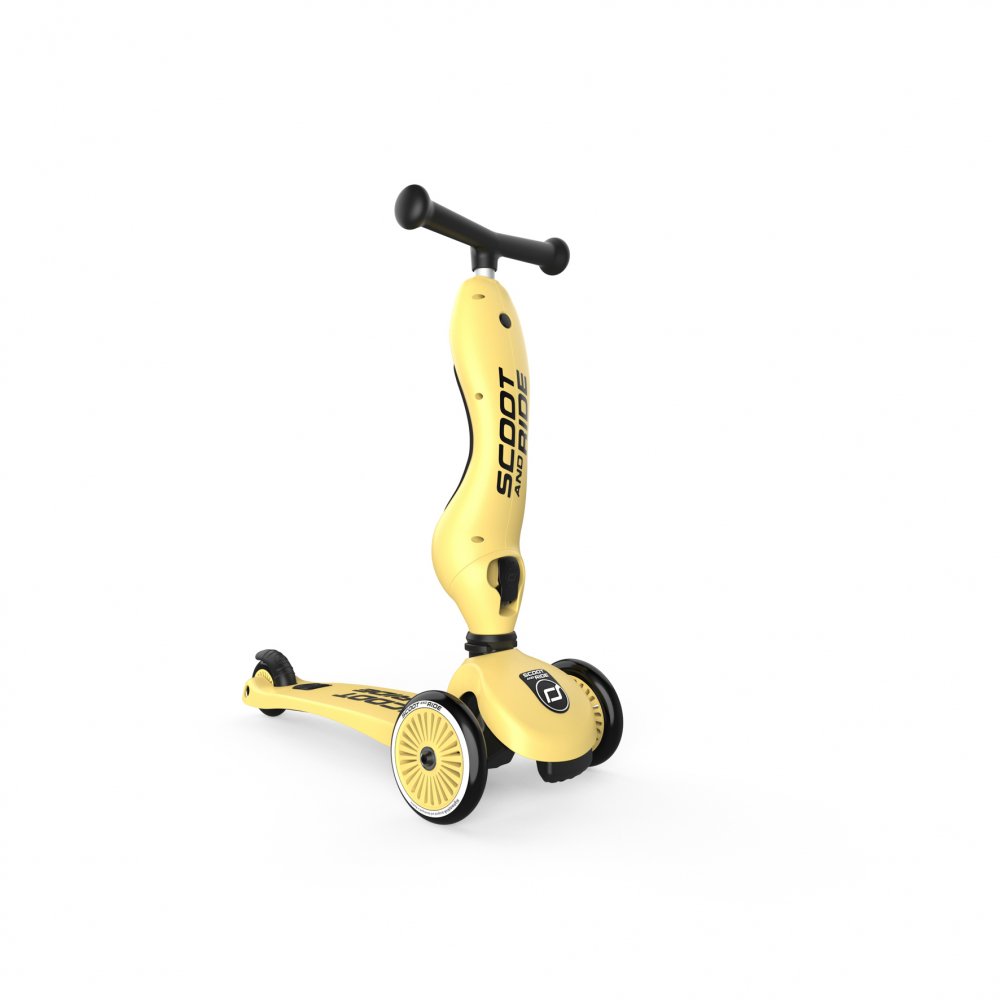 TROTINETA COPII CU SEZUT, TRANSFORMABILA 2IN1, HIGHWAYKICK 1 lemon