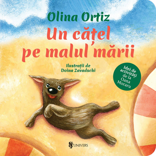 Un cățel pe malul mării