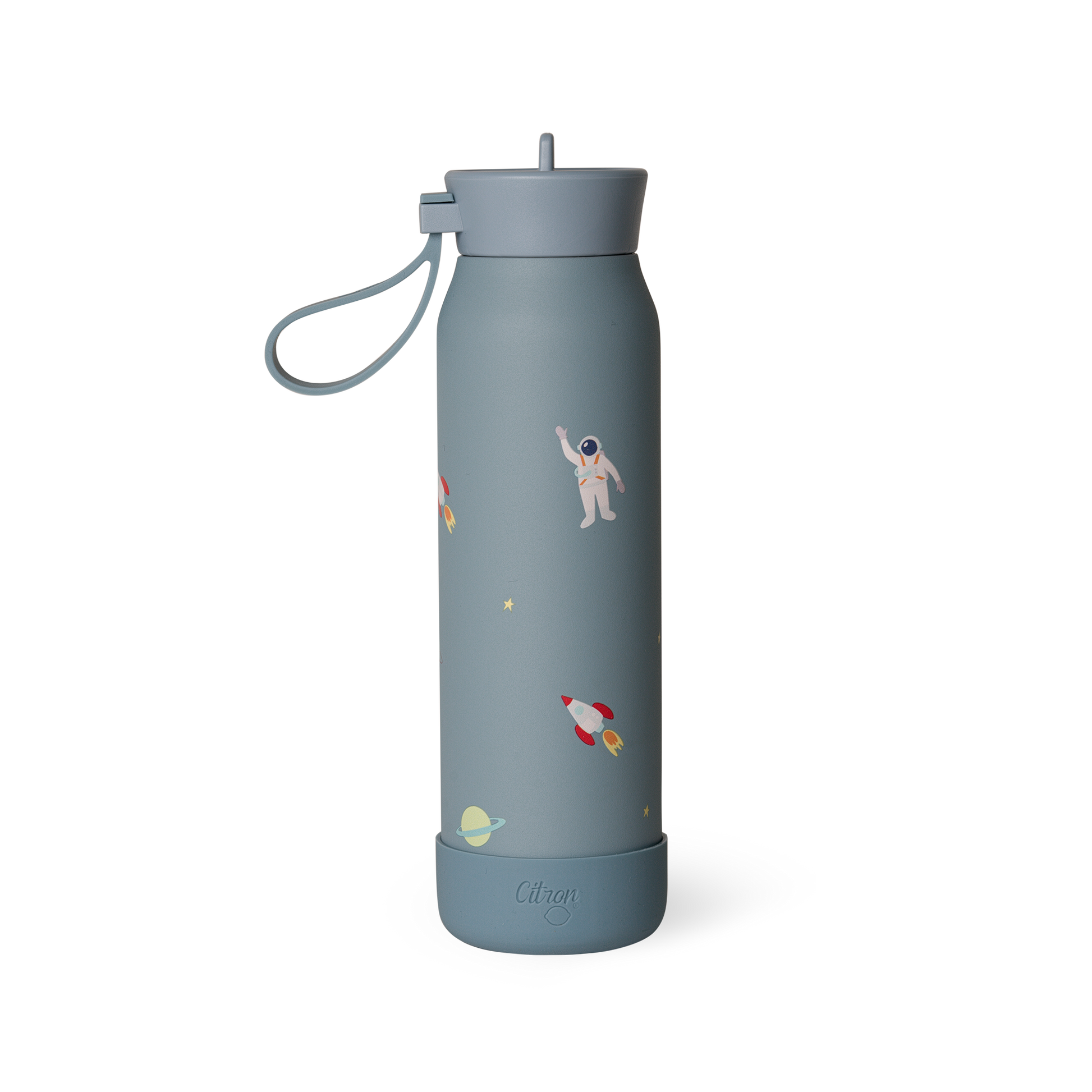 Sticlă de Apă Termoizolantă pentru Copii din Inox, 350ml - Model Navă Spațială