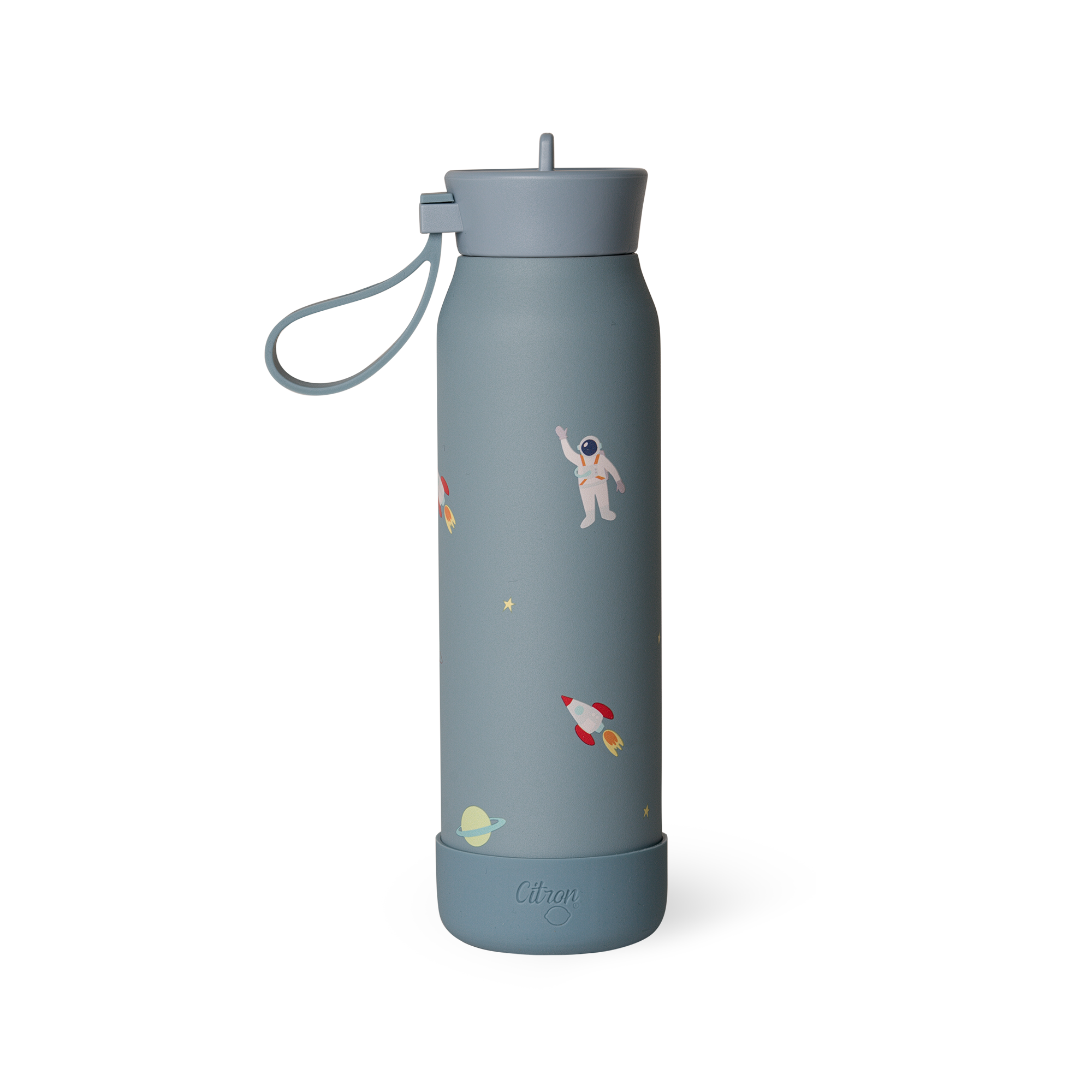 Sticlă de Apă Termoizolantă pentru Copii din Inox, 350ml - Model Navă Spațială