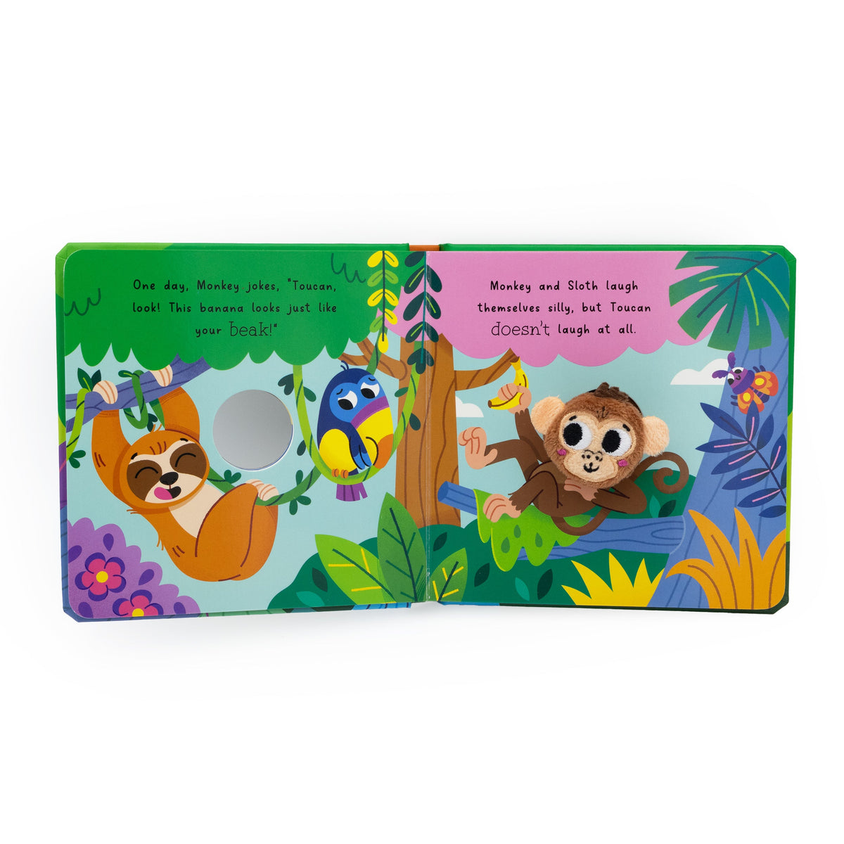 Carte cu marionetă pe deget – Maimuțica (Cheeky Monkey!), North Parade, 2+ ani
