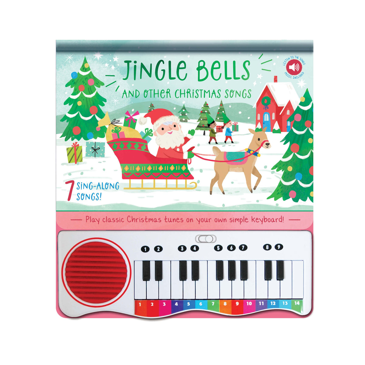 Carte cu pian pentru copii – Jingle Bells și alte cântece de Crăciun, North Parade, 3+ ani