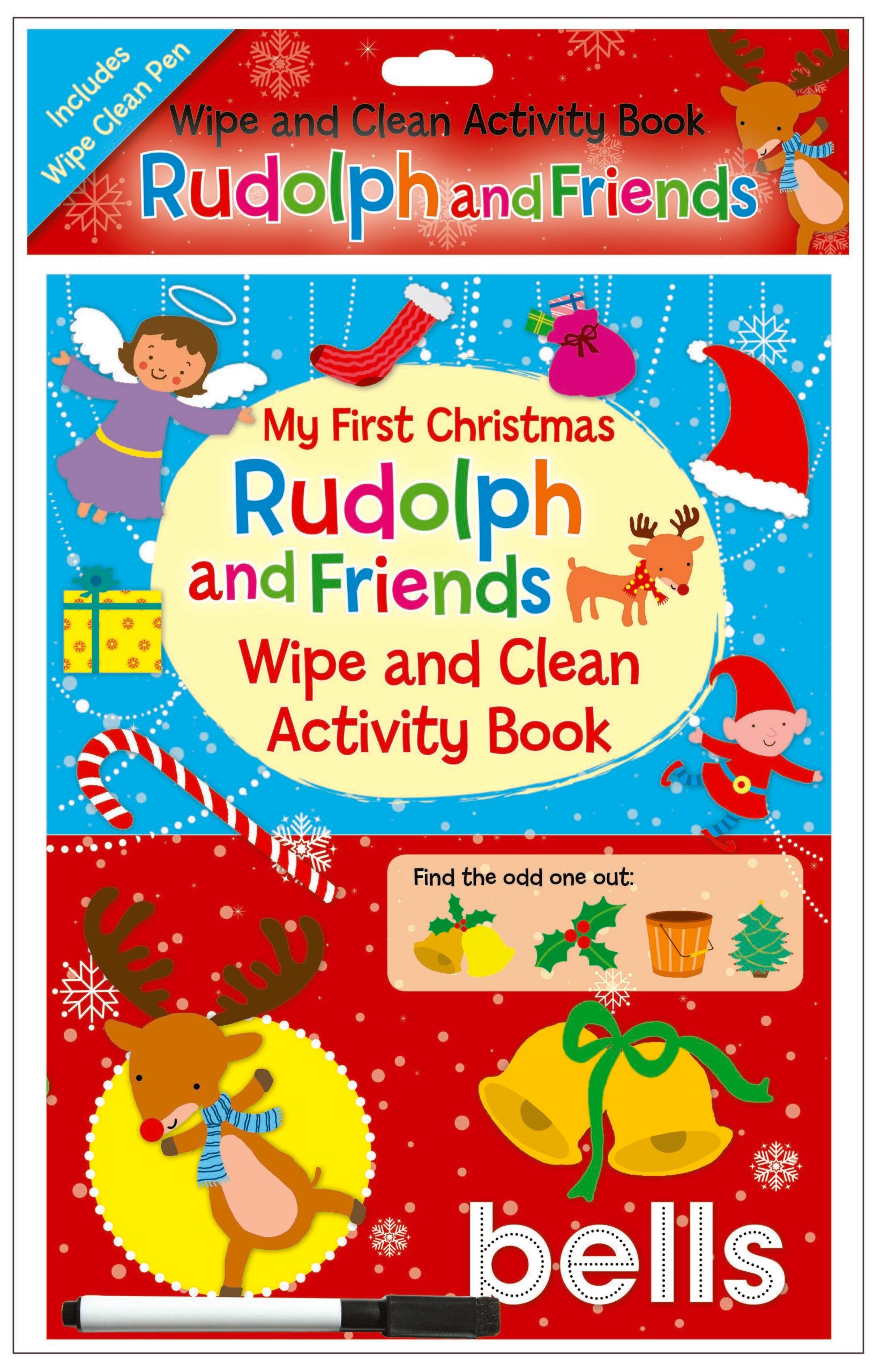 Carte pentru copii, North Parade, WIPE CLEAN ACV'TY BK - RUDOLPH, 3+ ani